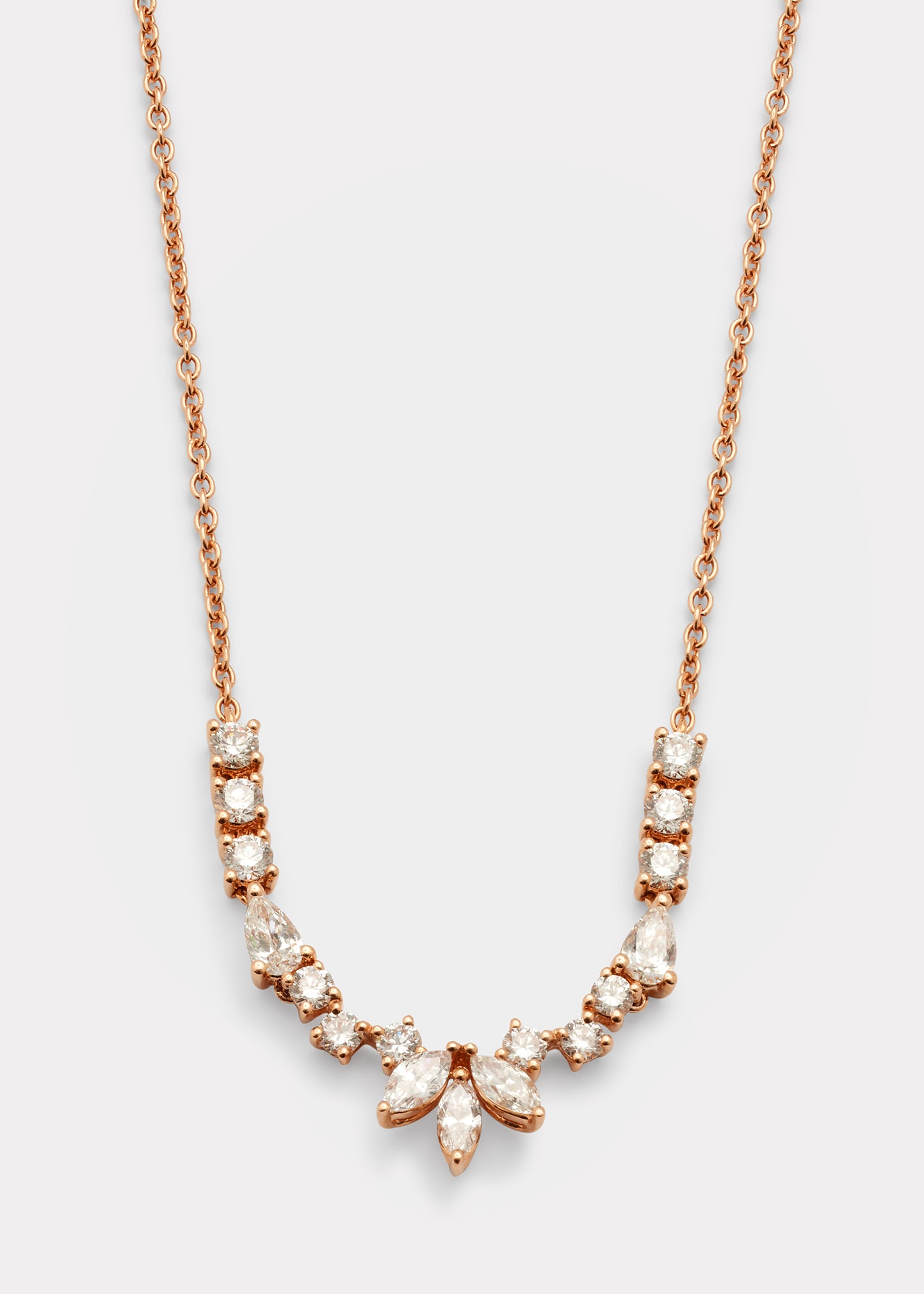 Grace Necklace in Rose Gold with Diamonds