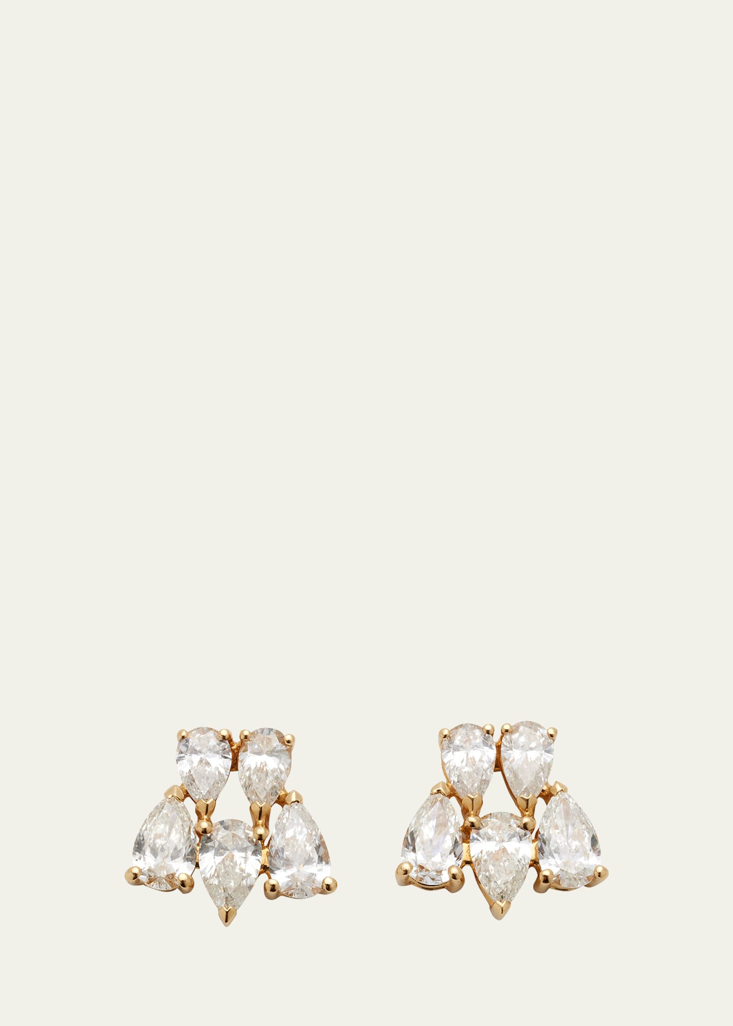 Clara Earrings with Diamonds in Yellow Gold