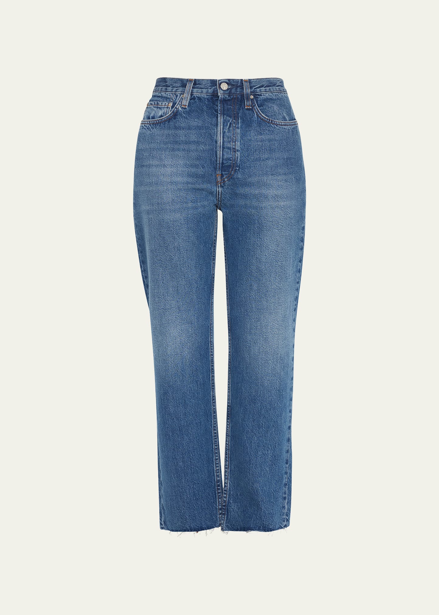 Totême Twisted Seam Denim Cotton Jeans In Medium Blue