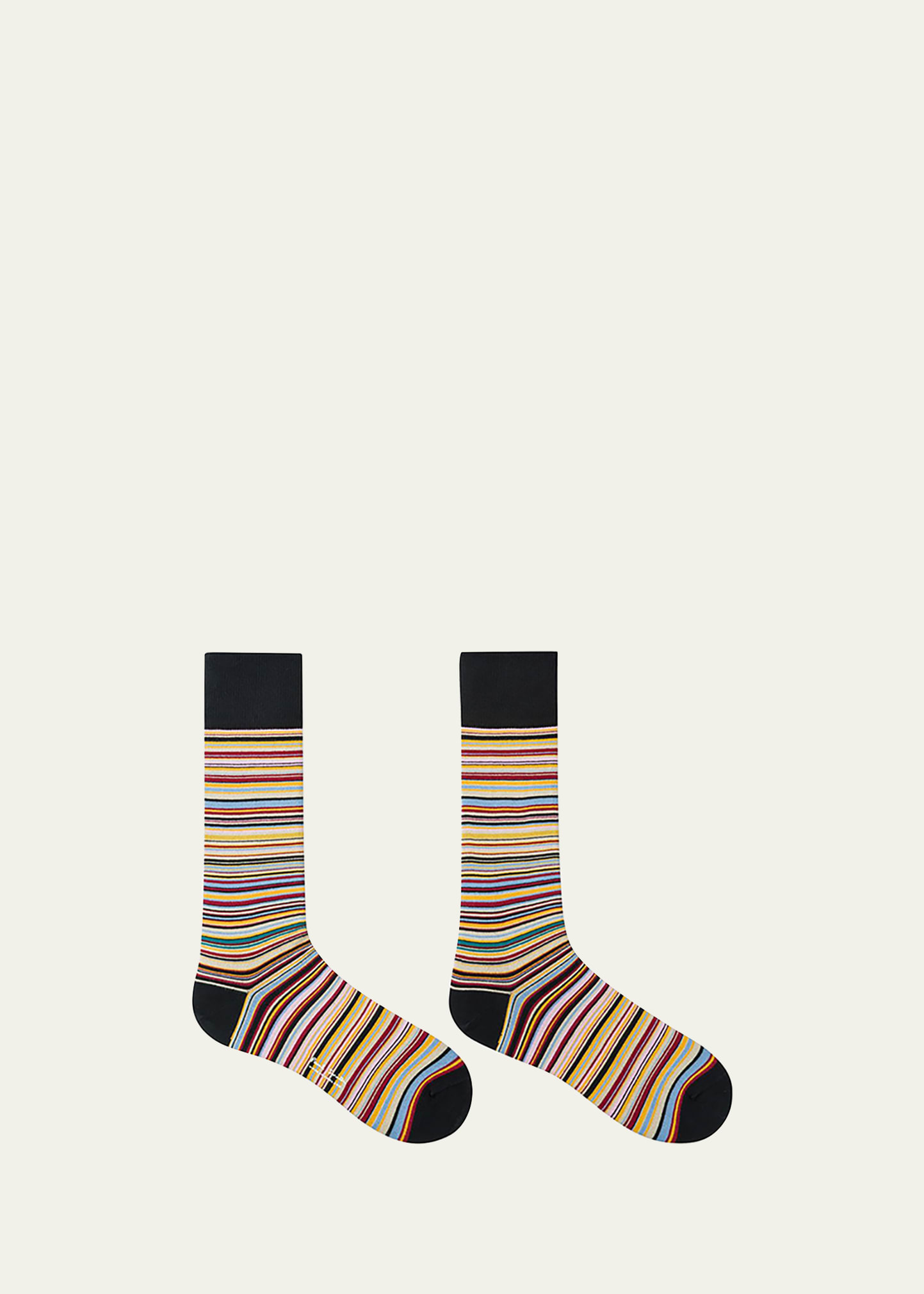 Shop Paul Smith Men's Multi-stripe Socks In Pink Multi