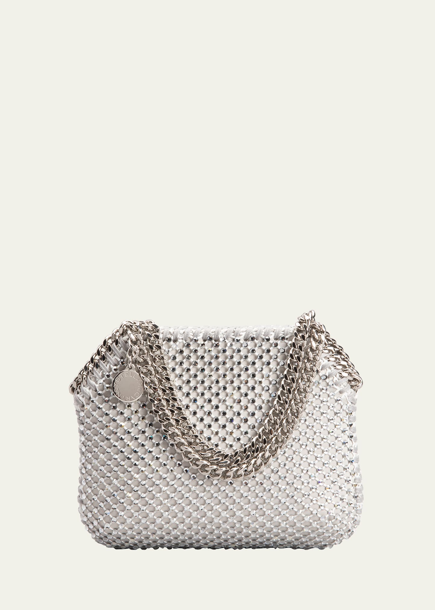 Stella Mccartney Chain Net Top-handle Bag In Silver