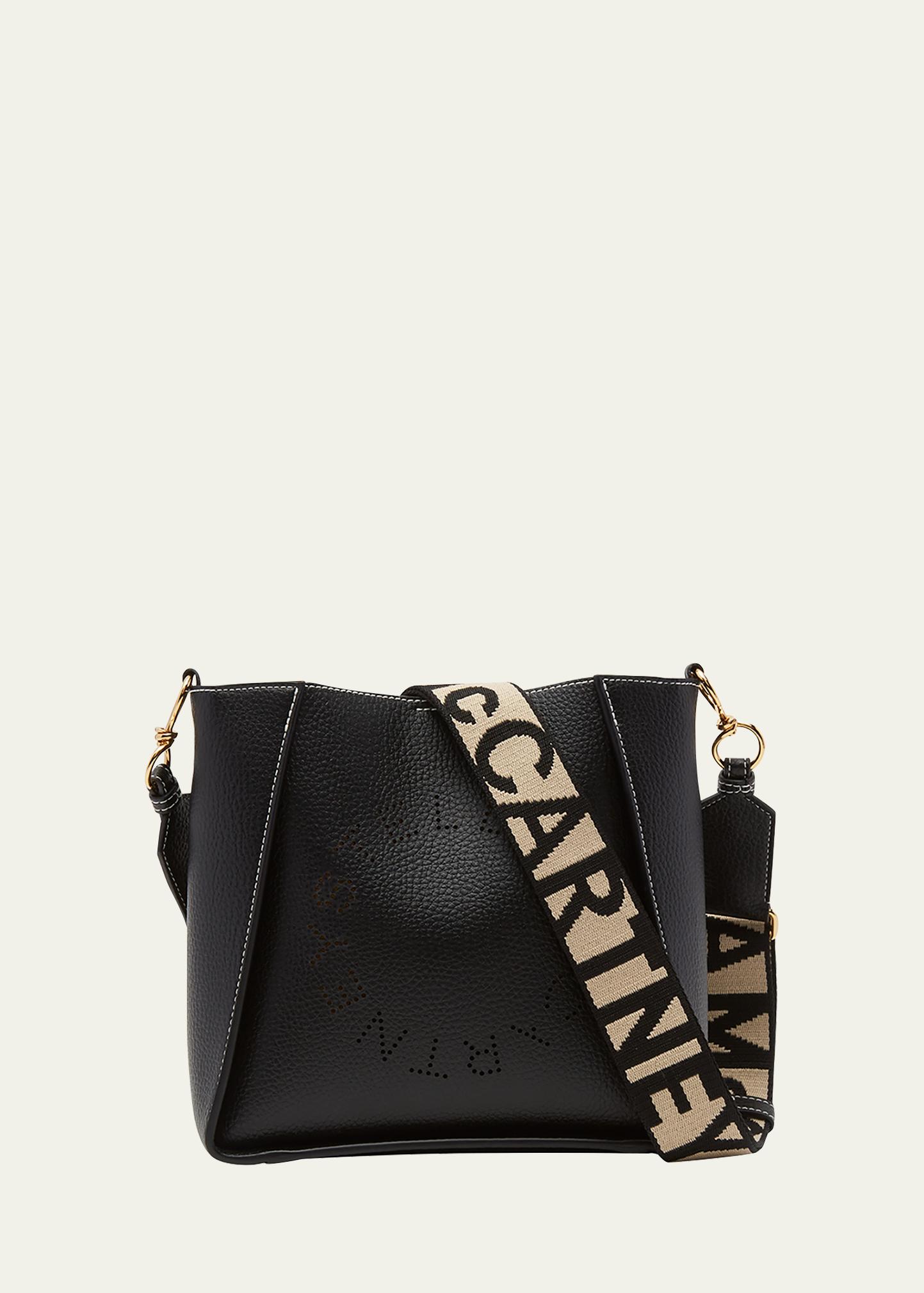 Perforated Logo Faux-Leather Shoulder Bag