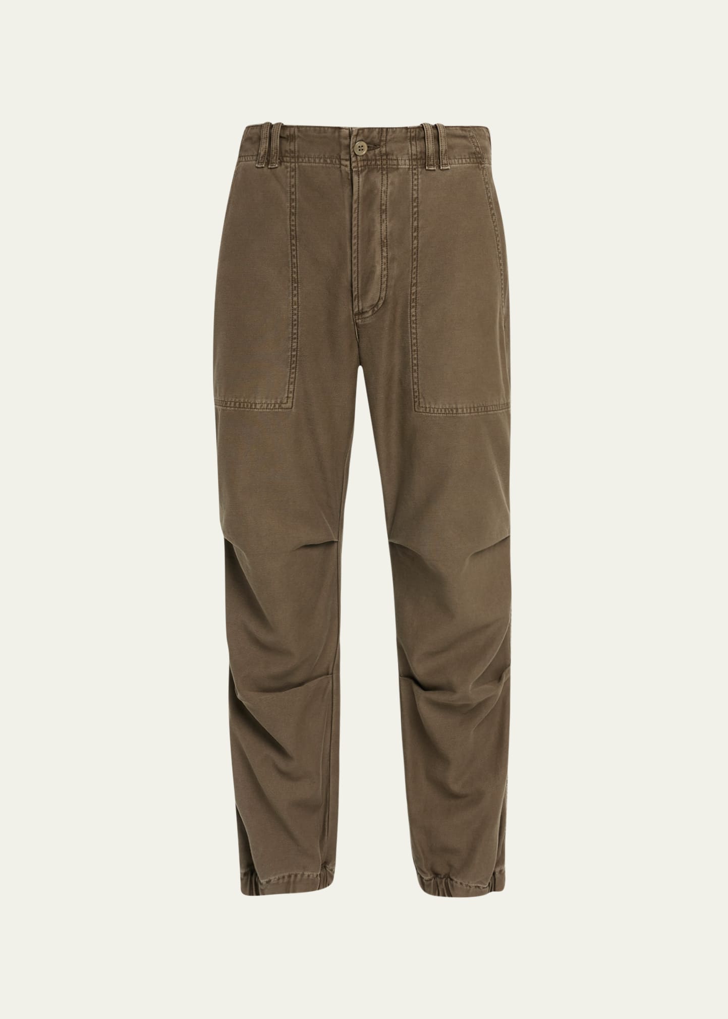 Citizens Of Humanity Agnit Sateen Cropped Utility Trousers In Tea Leaf (army