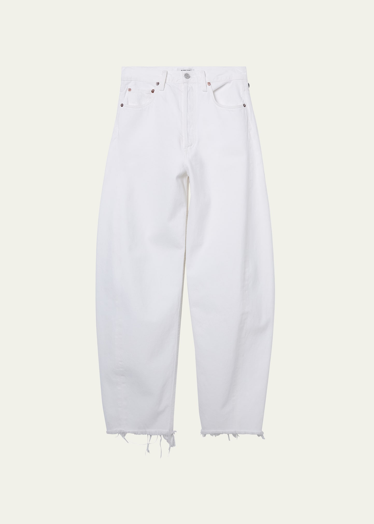Agolde White Luna Pieced Jeans In Element (white)
