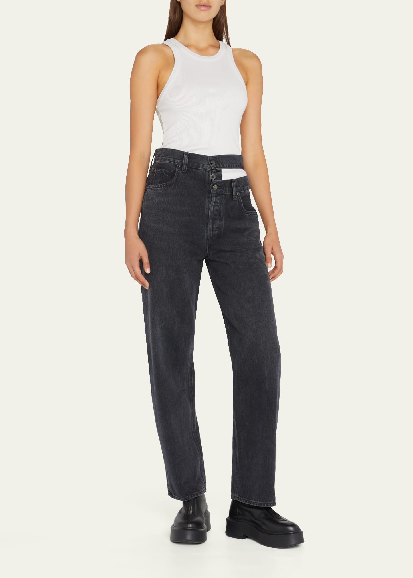 Agolde Broken Waistband In Conduct (washed