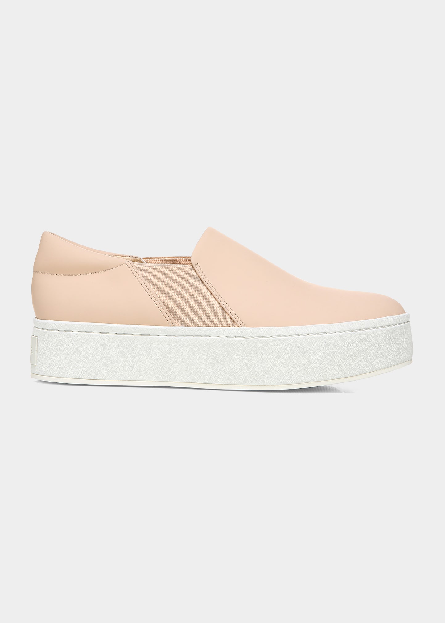 Vince Warren Leather Slip-on Skater Sneakers In Rosesecco