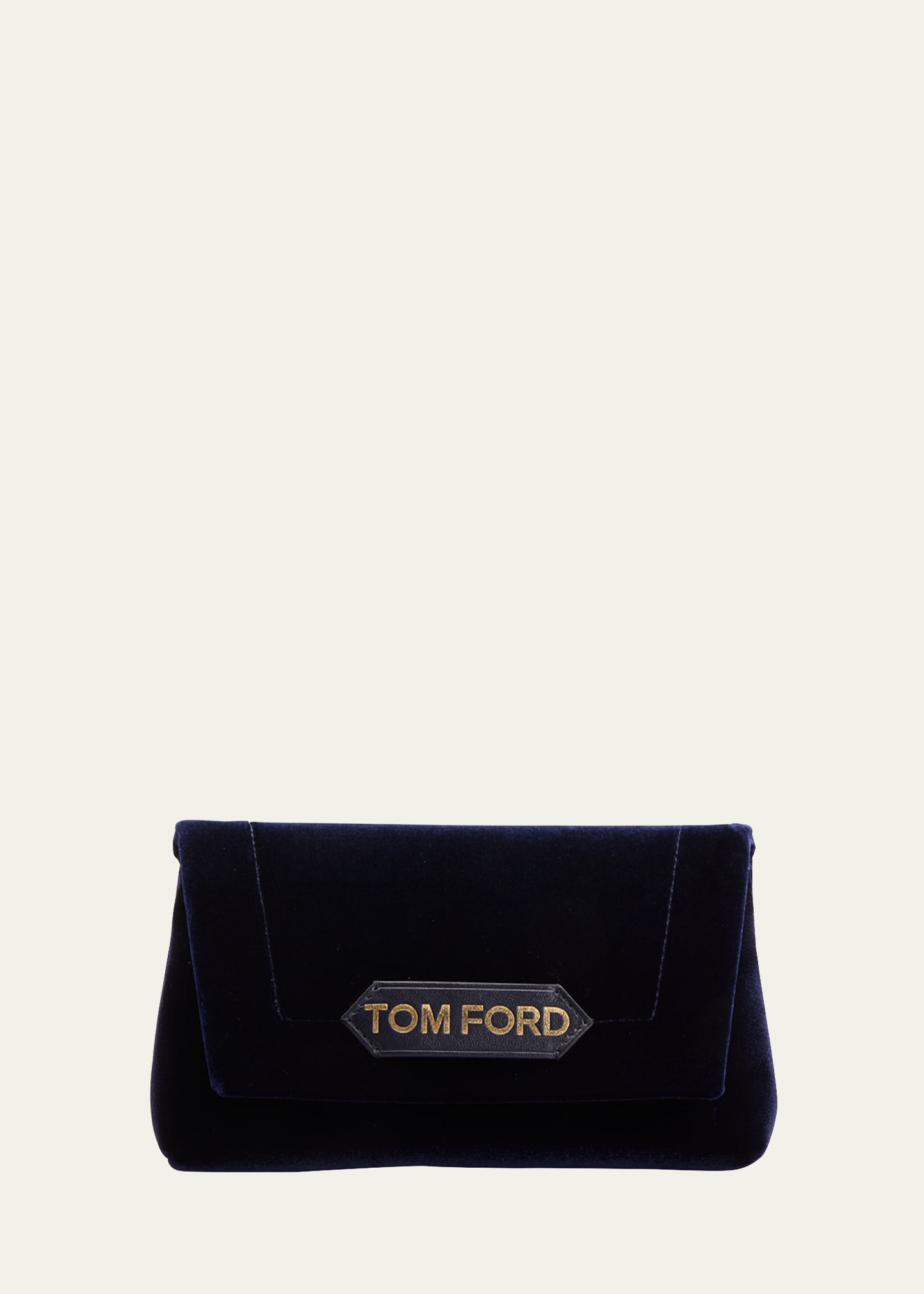 Chain Velvet Clutch Bag in Black - Tom Ford