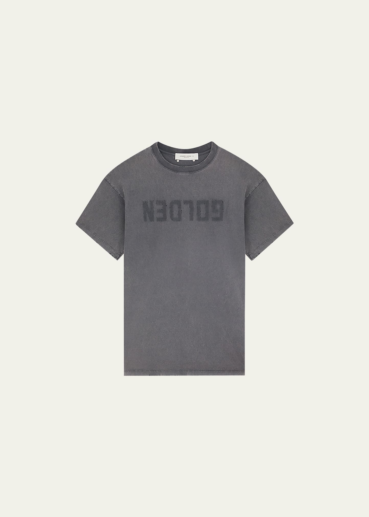 Shop Golden Goose Distressed Logo T-shirt Dress In Anthracite