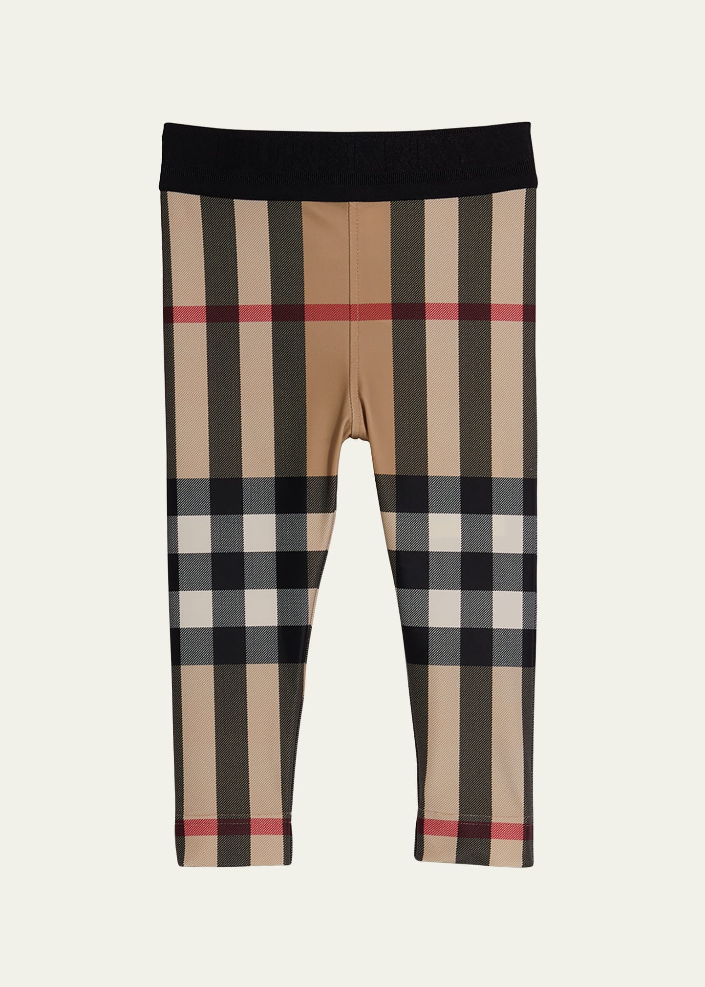 Burberry Kids' Girl's Gina Vintage Check Leggings In Archive Beige Ip