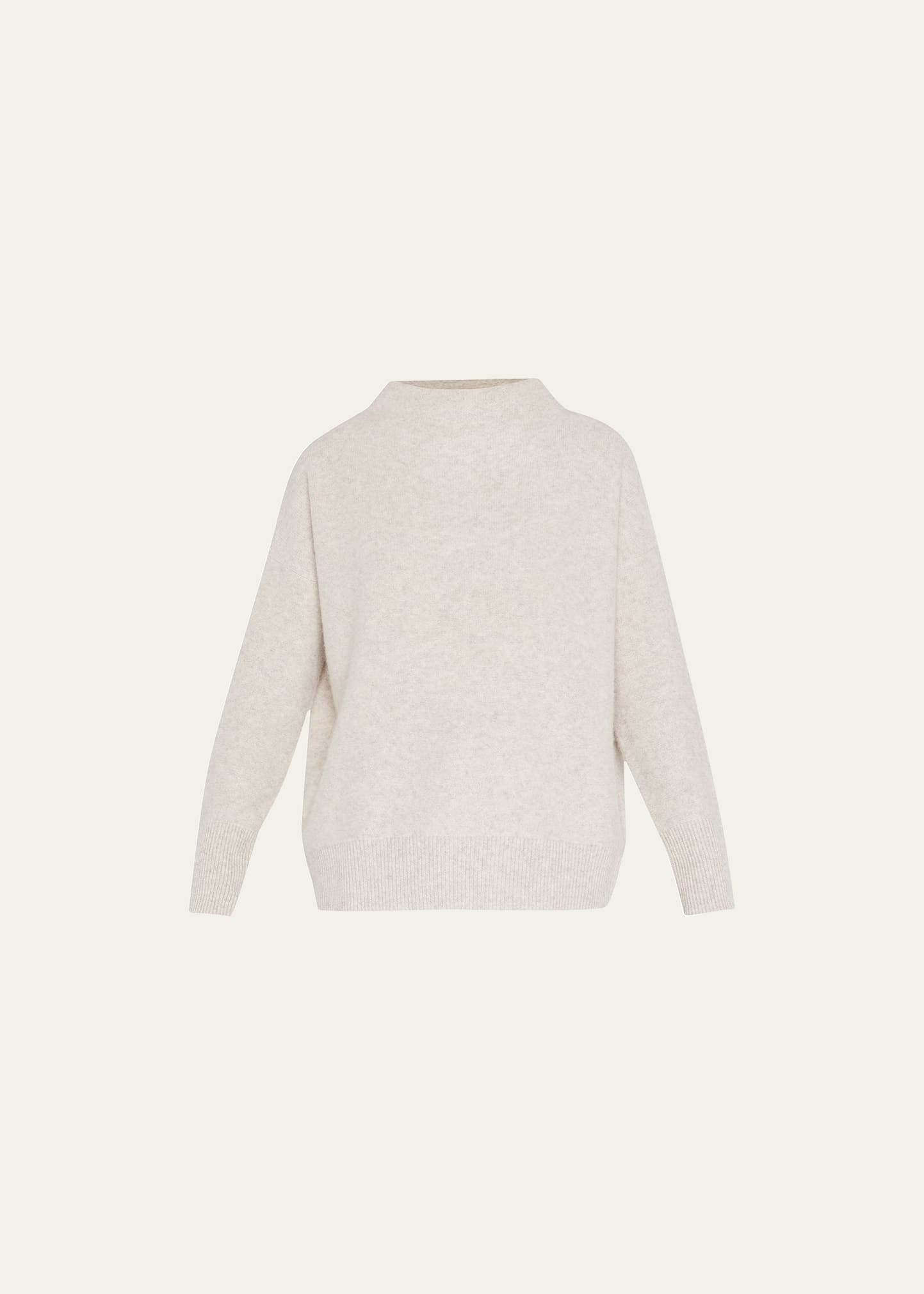 Vince Boiled Cashmere Funnel-neck Sweater In Marble