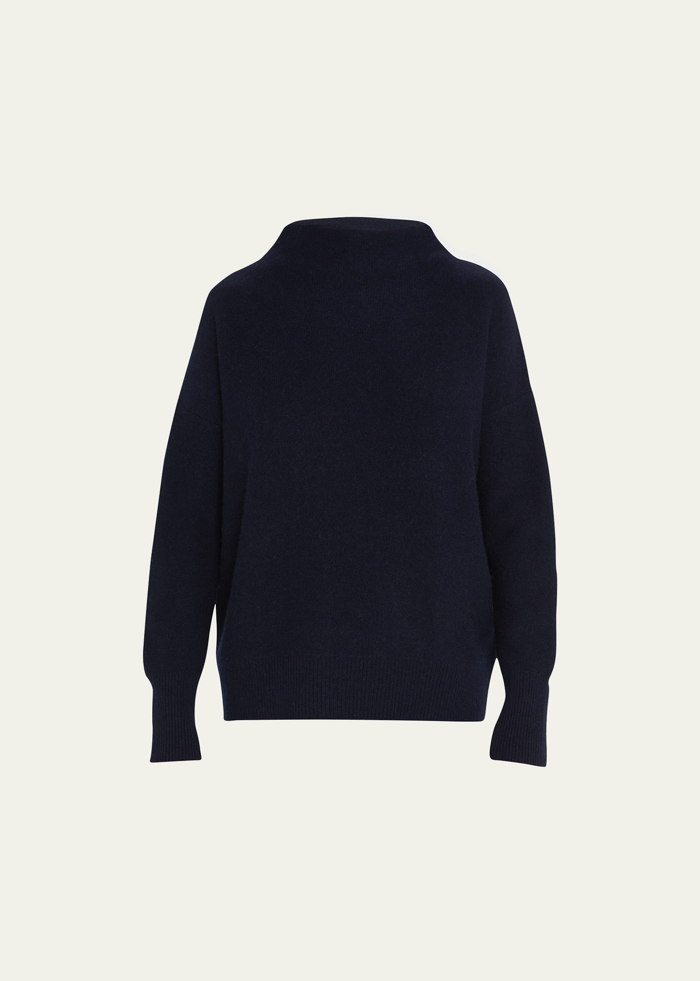 Vince Boiled Cashmere Funnel-neck Sweater In Coastal Blue