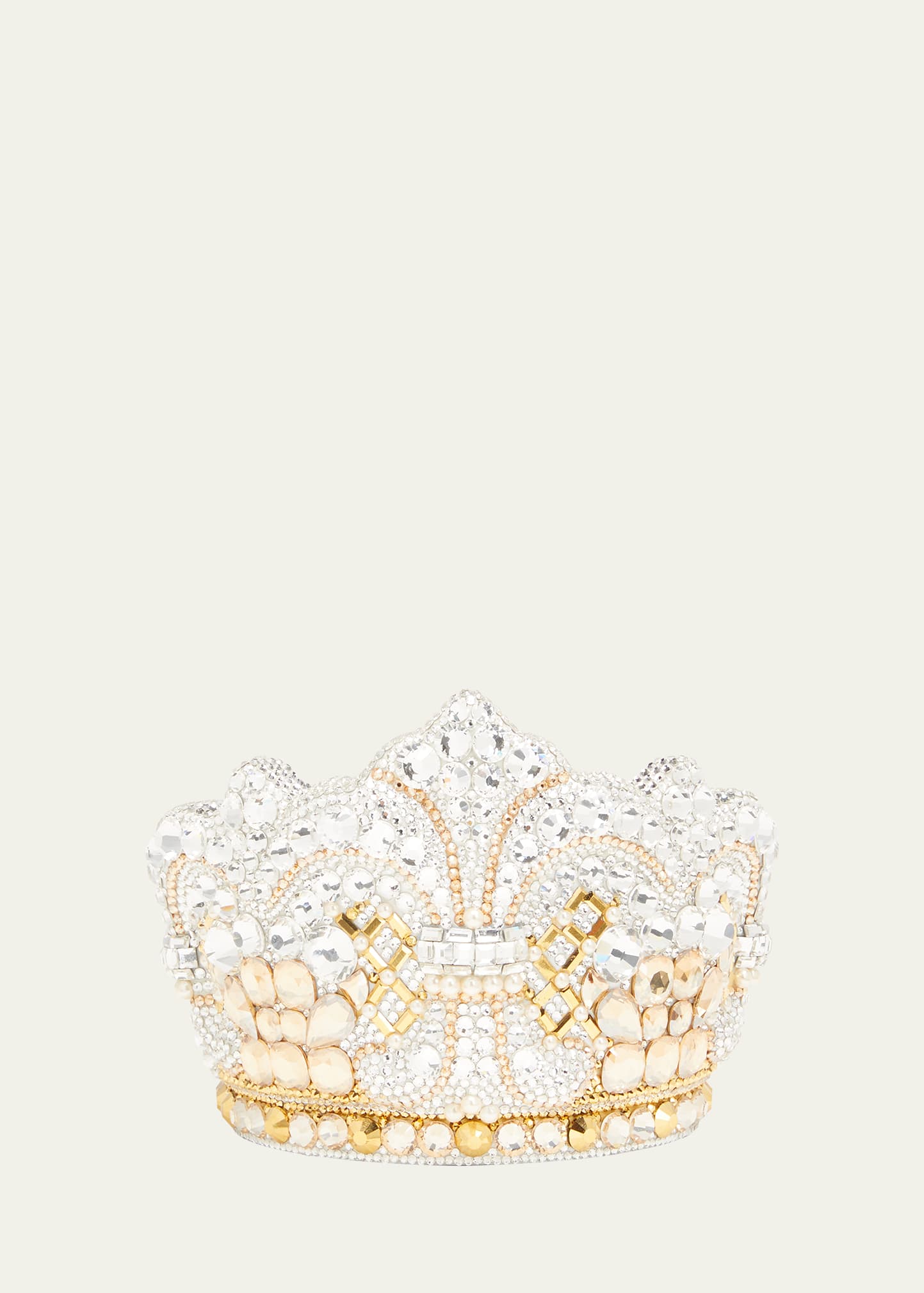 Crown Allover Crystal Minaudiere