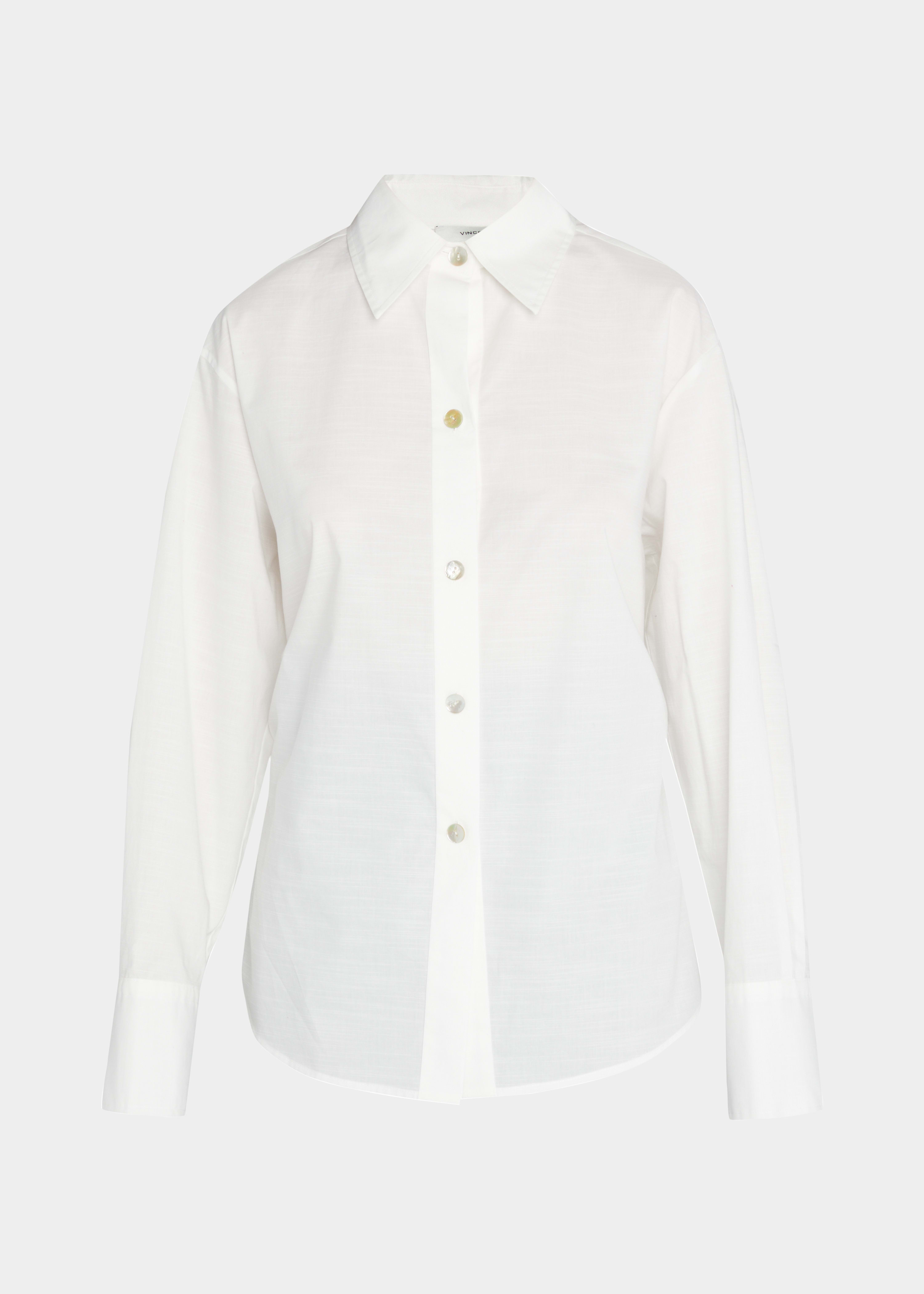 Tie-Back Cotton Button-Front Shirt