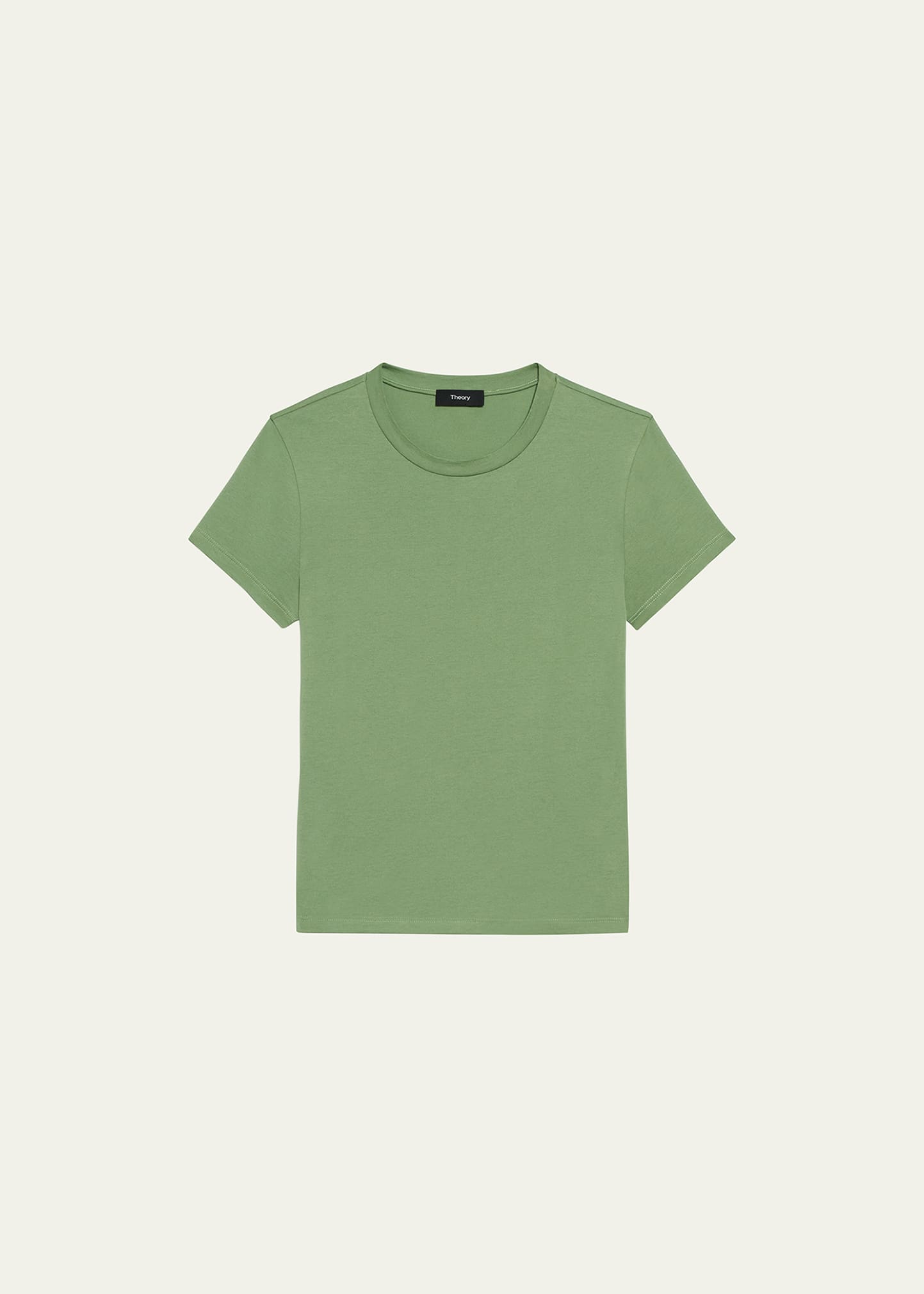Theory Womens Leaf Tiny Tee Cotton-jersey T-shirt In Leaf