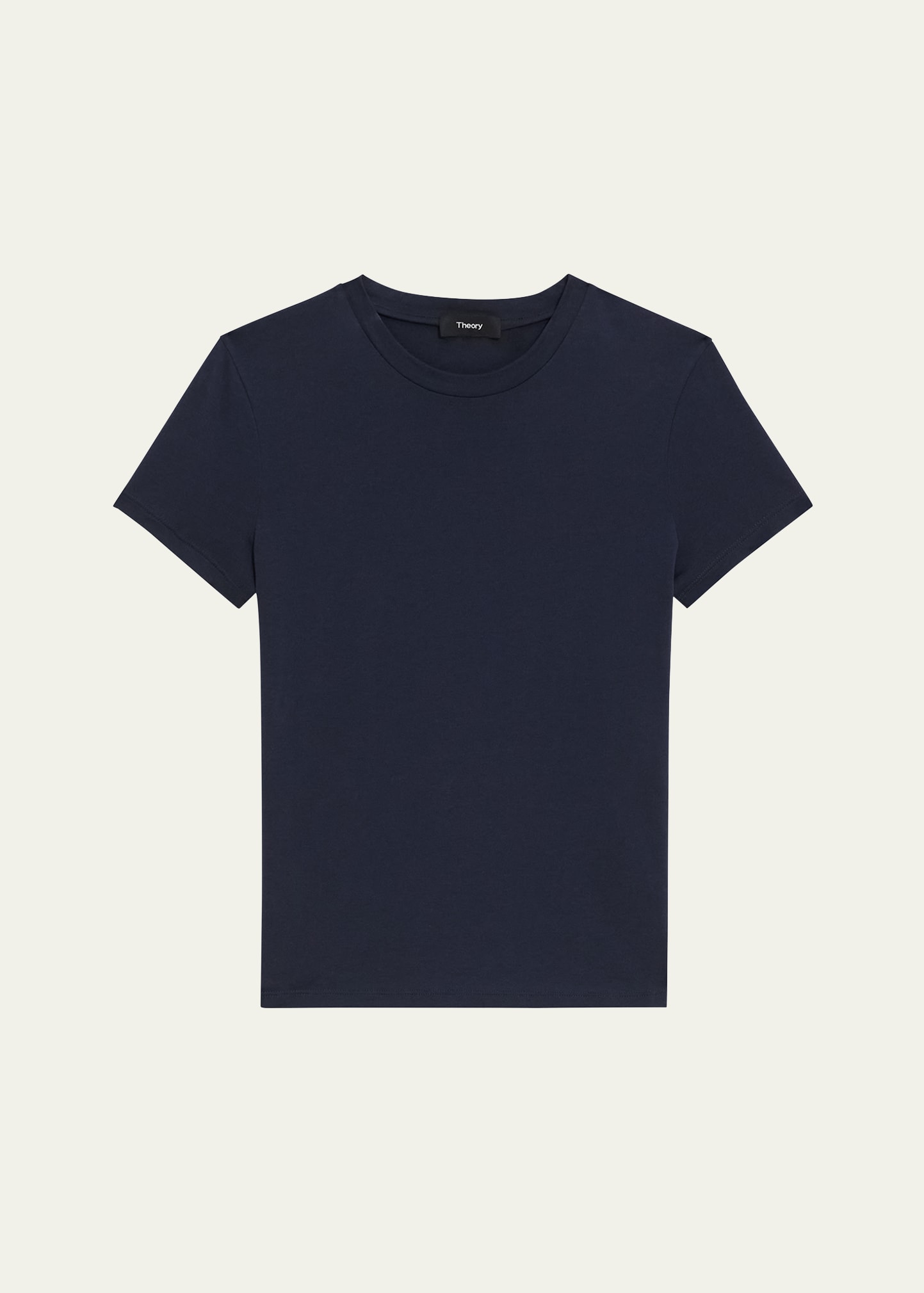 Theory Tiny Apex Cotton Tee In Nocturne Navy