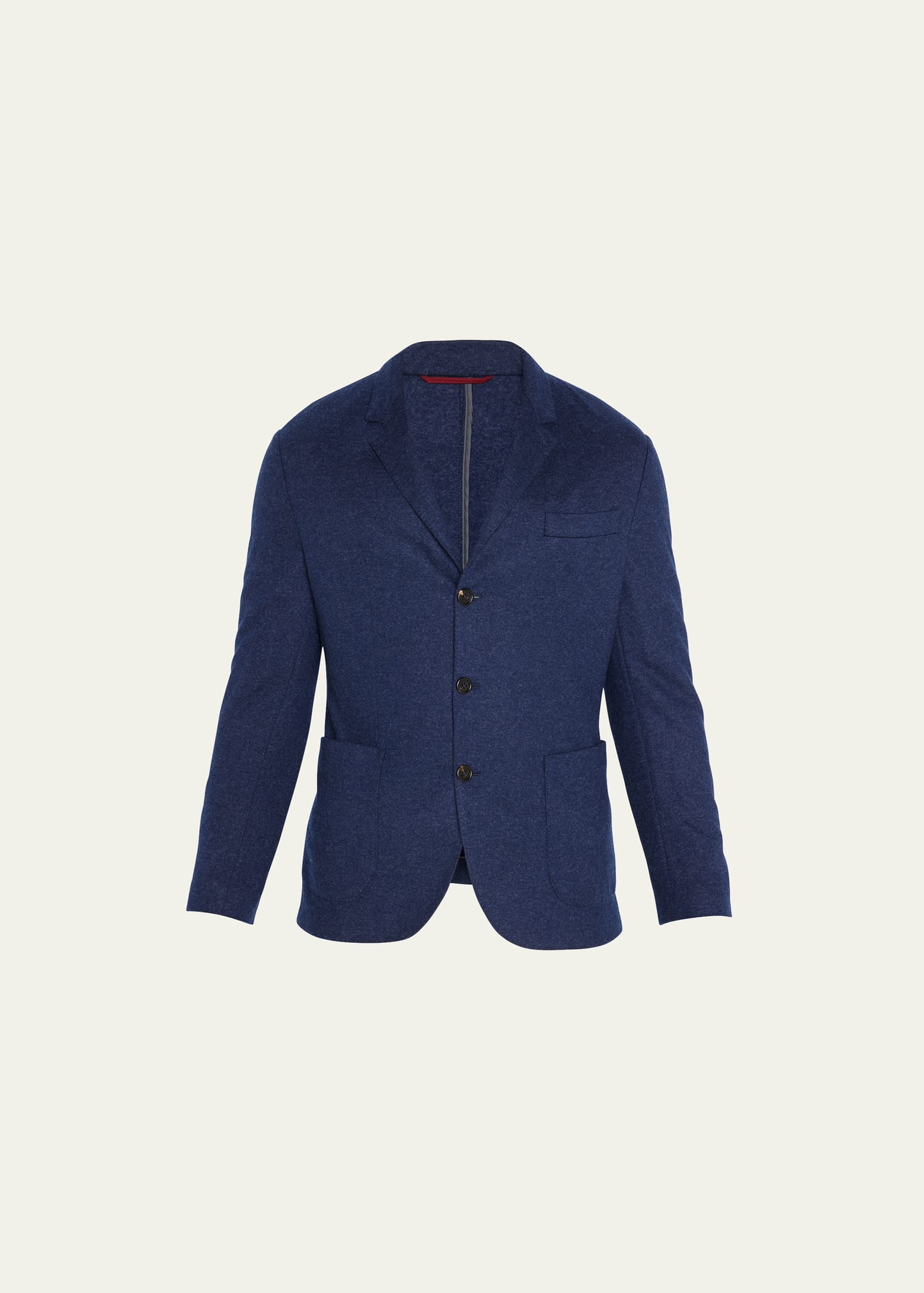 Brunello Cucinelli Men's Cashmere Jersey-stretch Sport Jacket In Ocean Blue