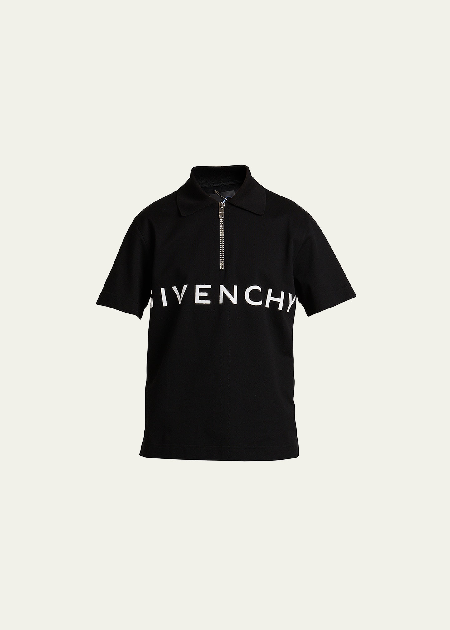 Givenchy Men's Classic-Fit Logo Zip Polo Shirt