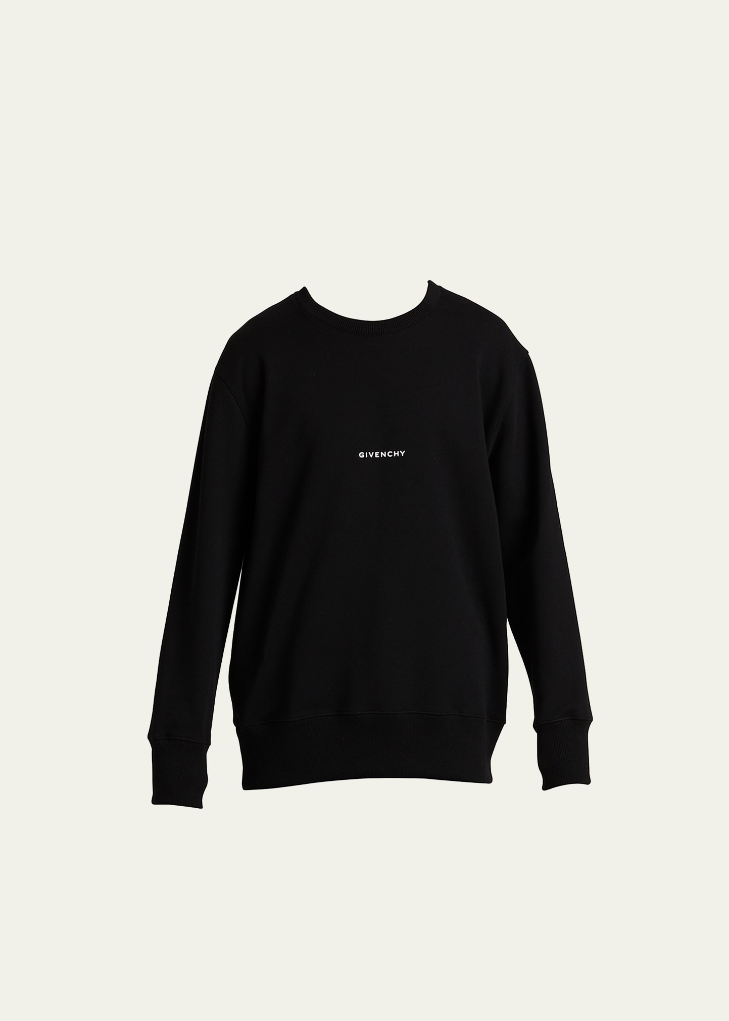 Shop Givenchy Men's Classic Logo Sweatshirt With Cross Back In Black