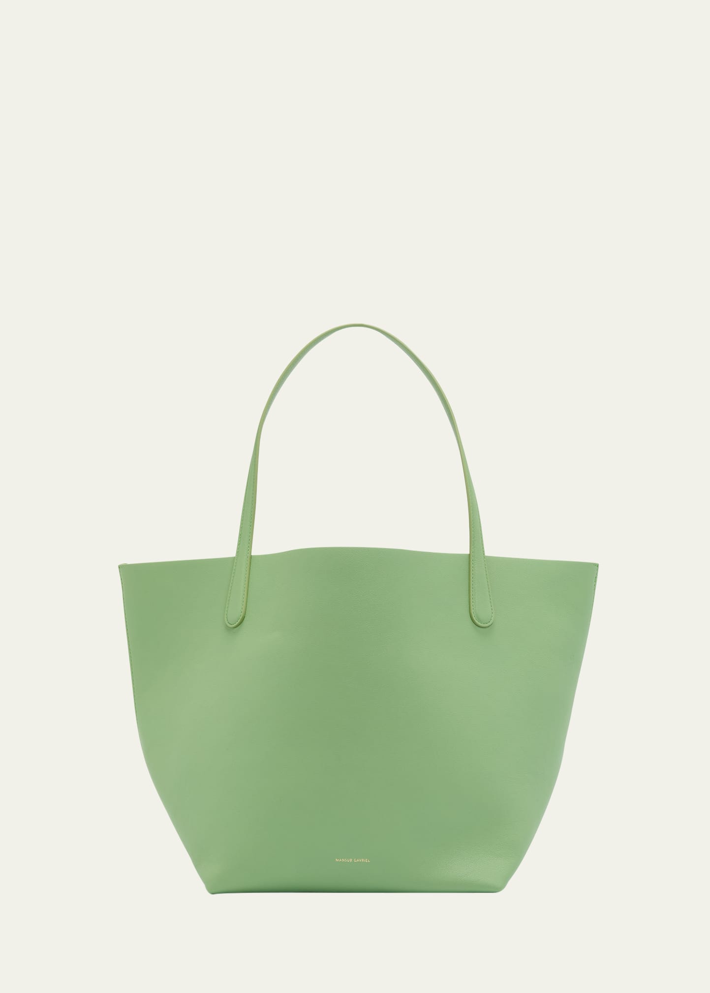 Shop Mansur Gavriel Everyday Soft Leather Tote Bag In Seaglass