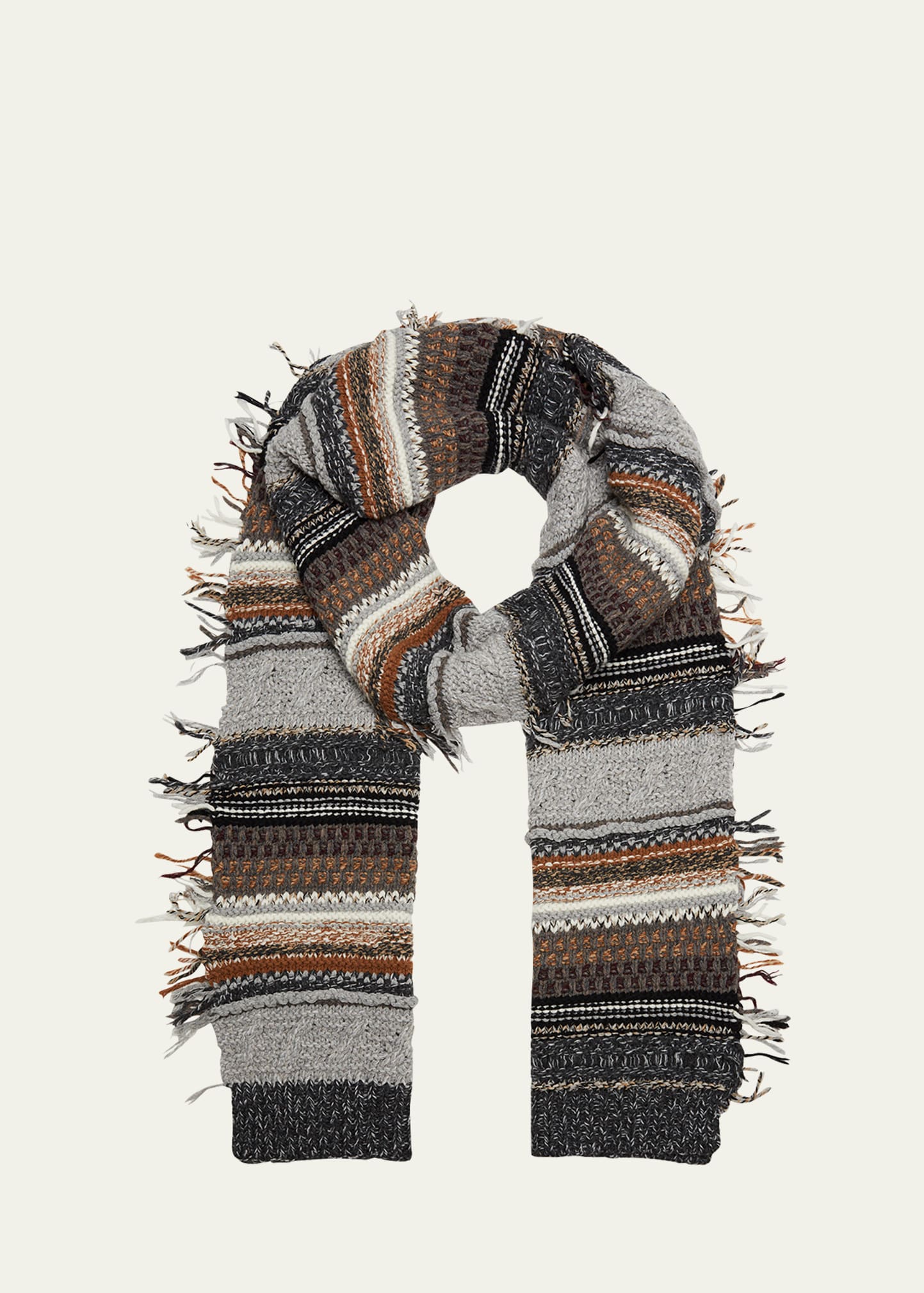 Stripe Cashmere Scarf