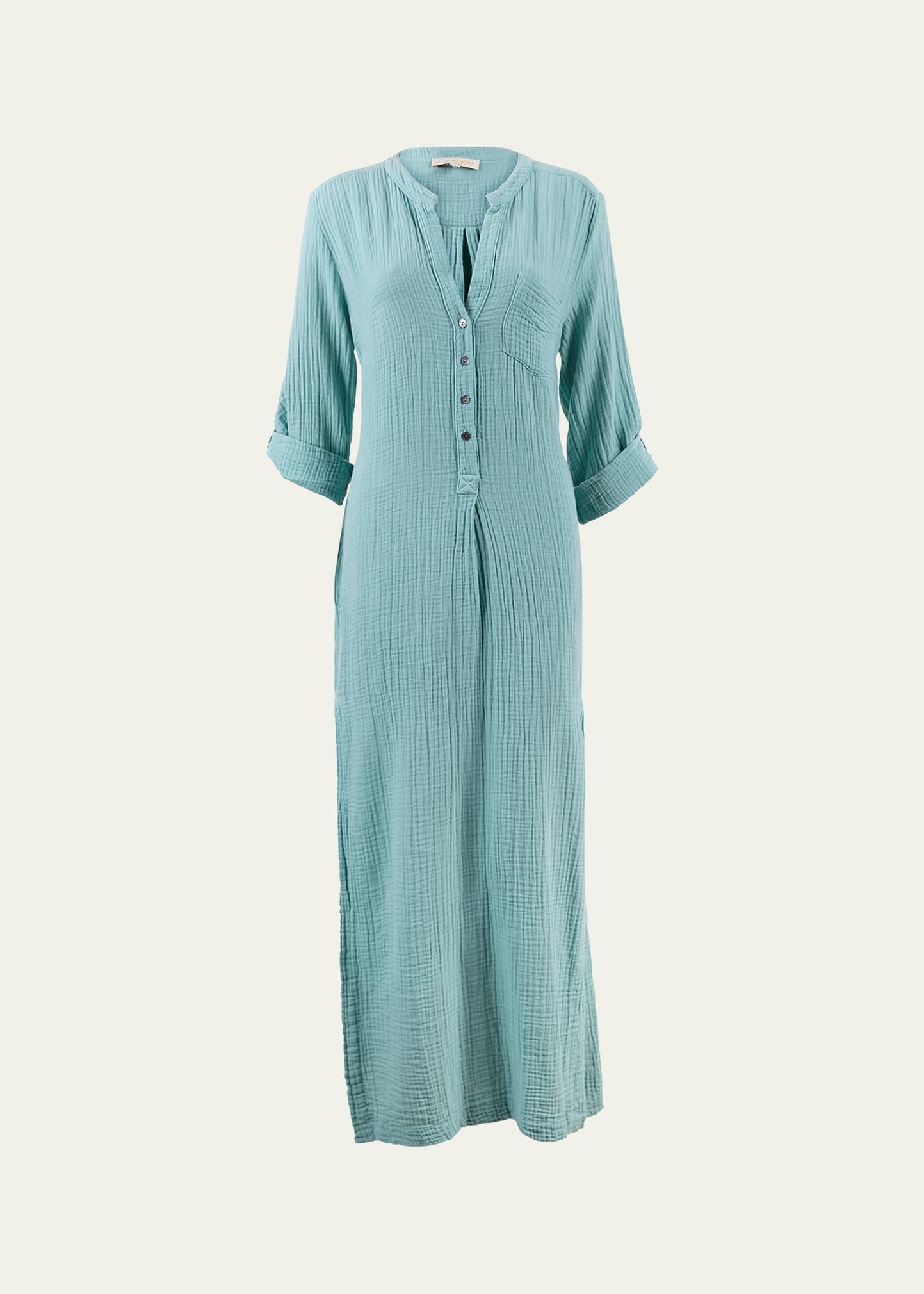 Everyday Ritual Tracey Gauze Kaftan Coverup Dress In Seafoam