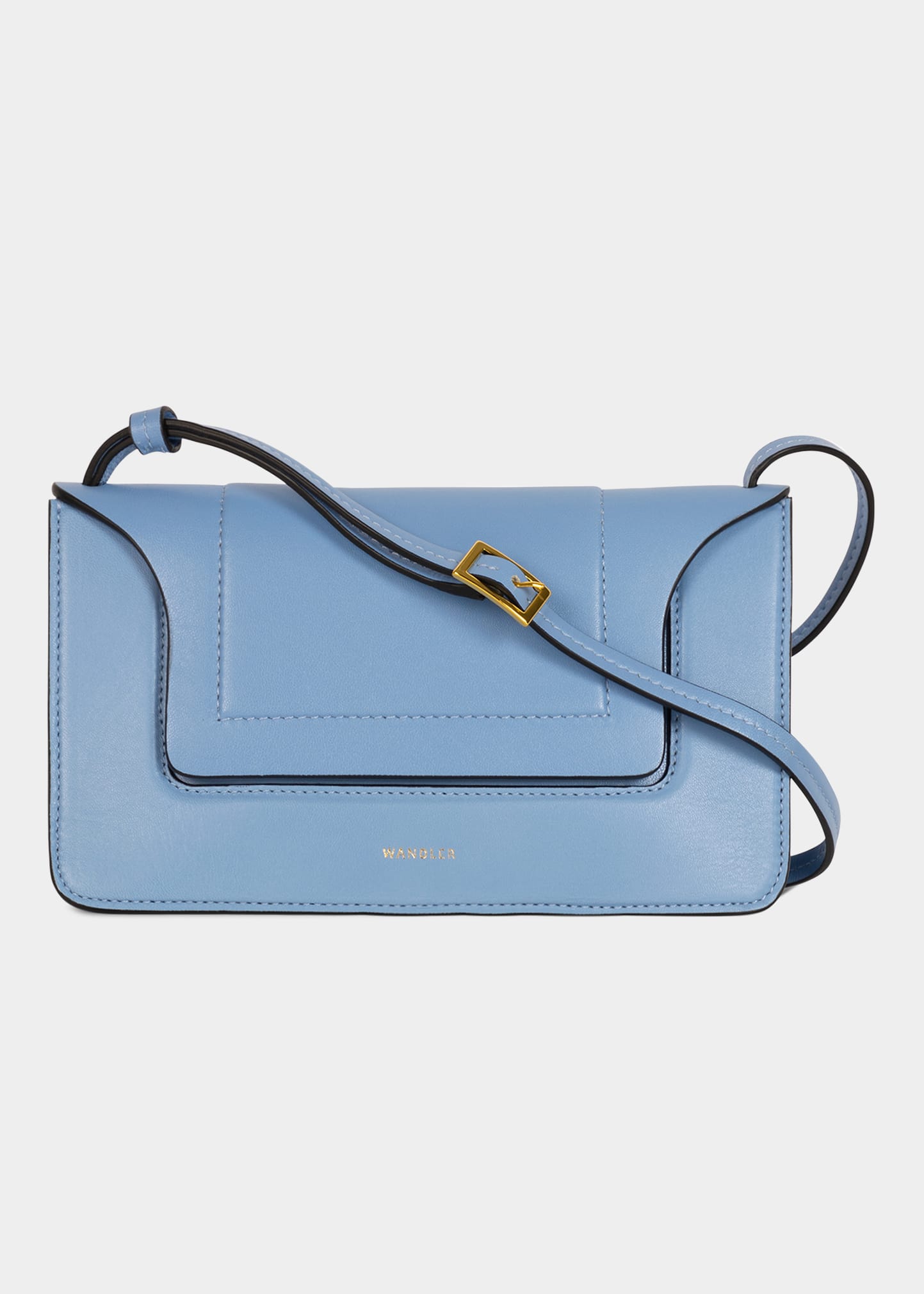Wandler Penelope Mini Flap Shoulder Bag In Blue | ModeSens