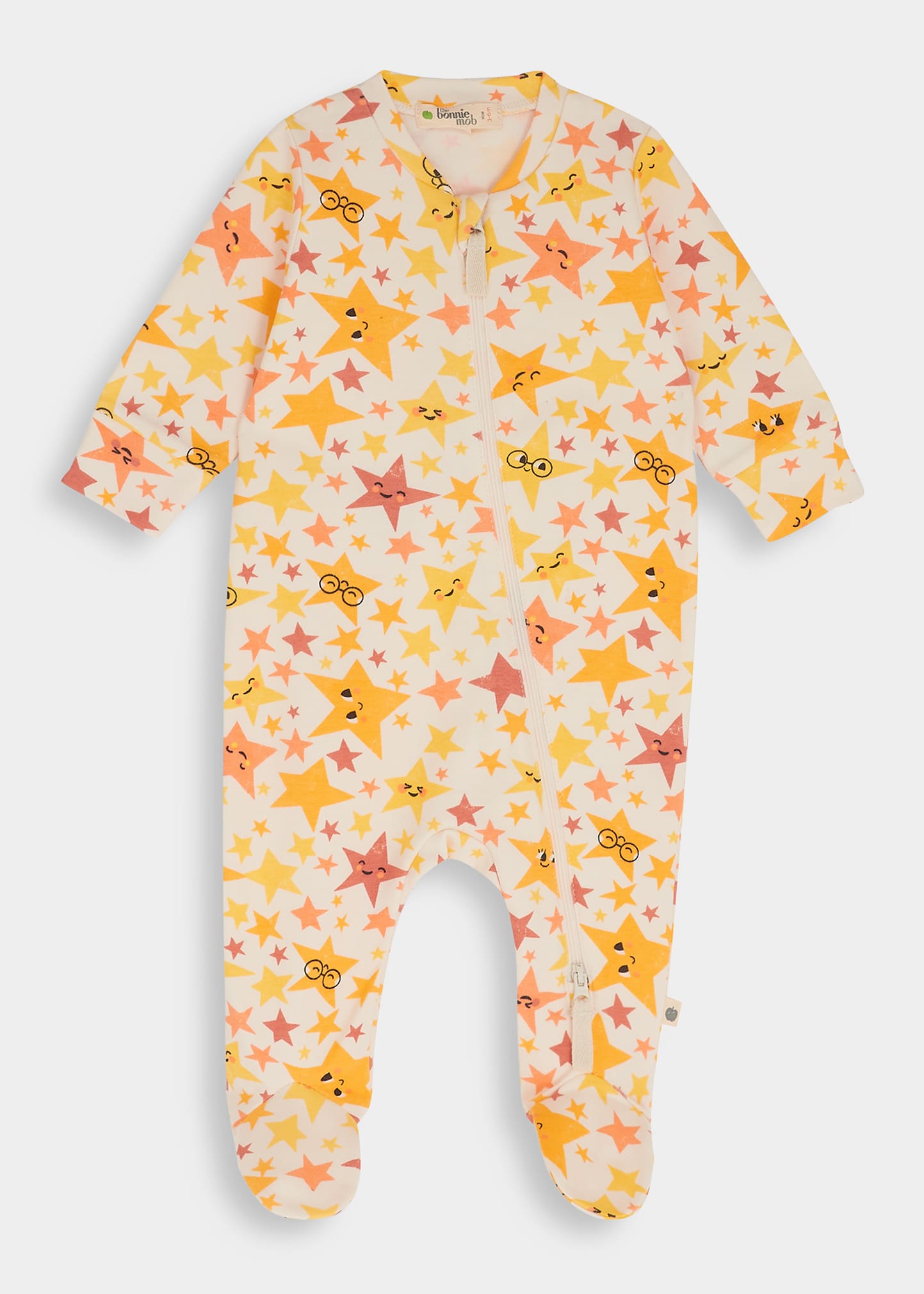 bonniemob Kid's Stars-Print Footie Pajamas, Size Newborn-18M