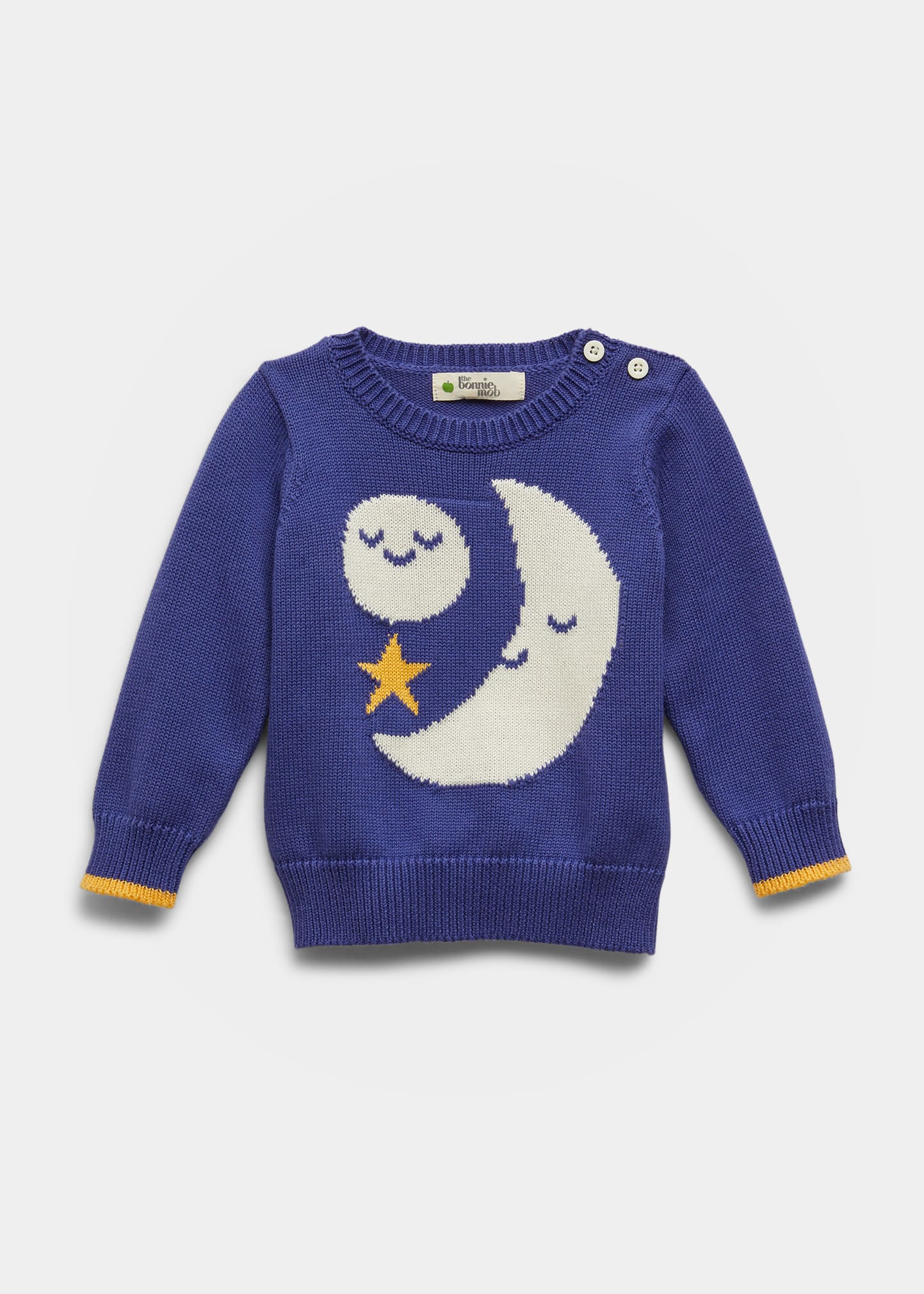 bonniemob Girl's Moon Knit Sweater, Size Newborn-24M