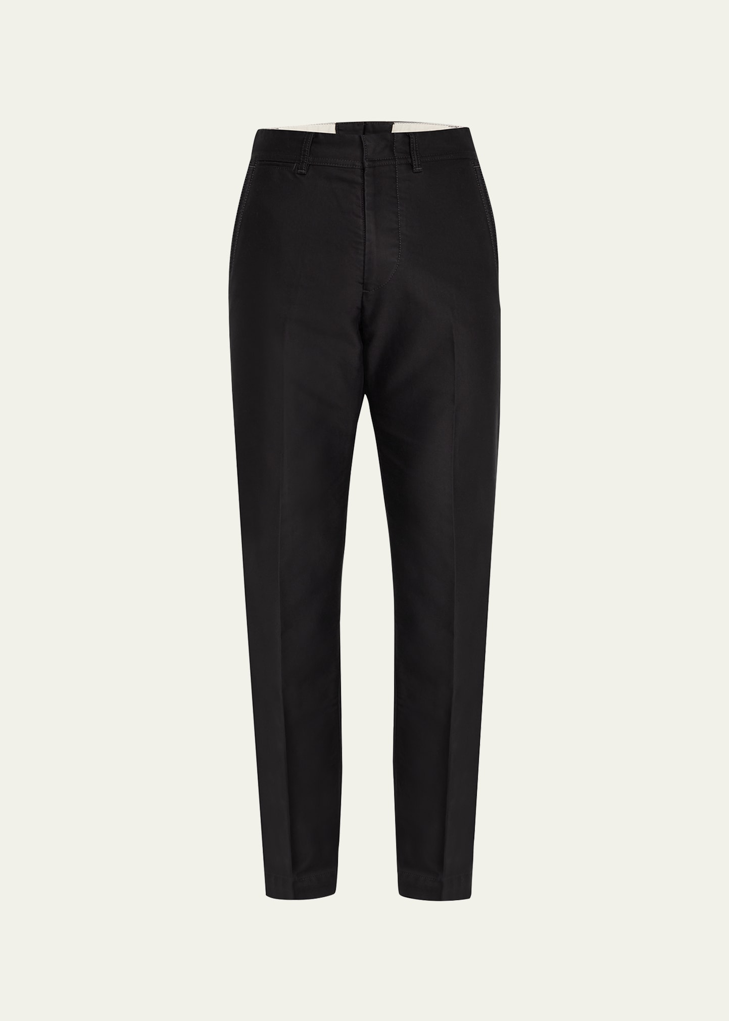 Shop Tom Ford Men's Straight-leg Chino Pants In Black Solid