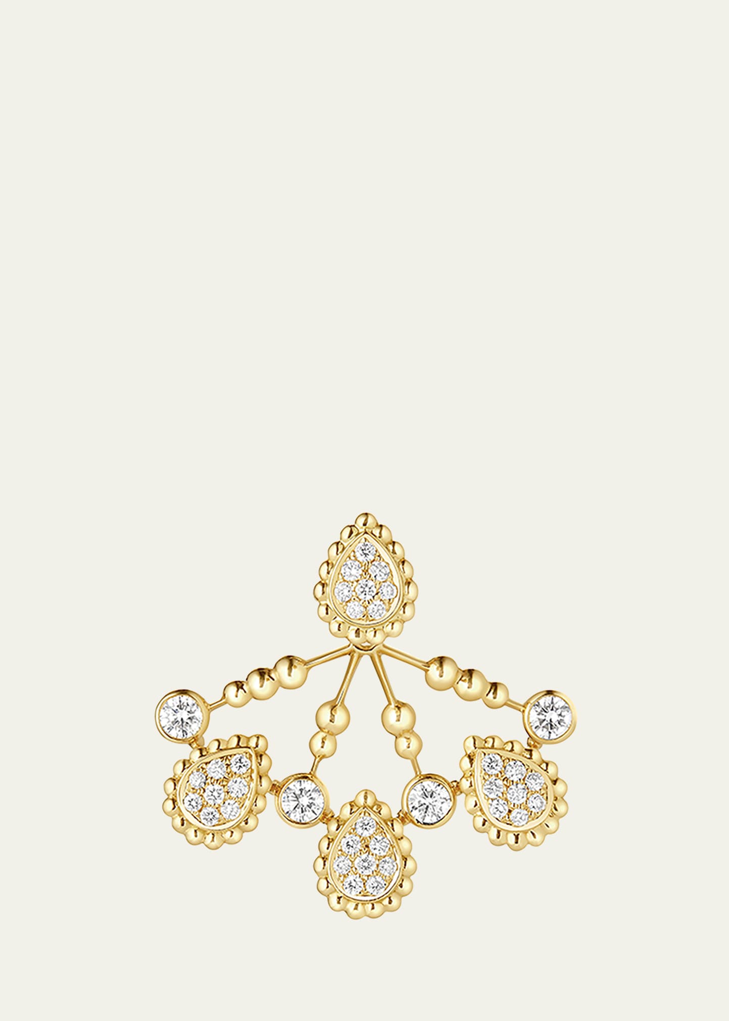 Boucheron Yellow Gold Serpent Boheme Stud Earring with Diamond Extra-Small Motif, Single