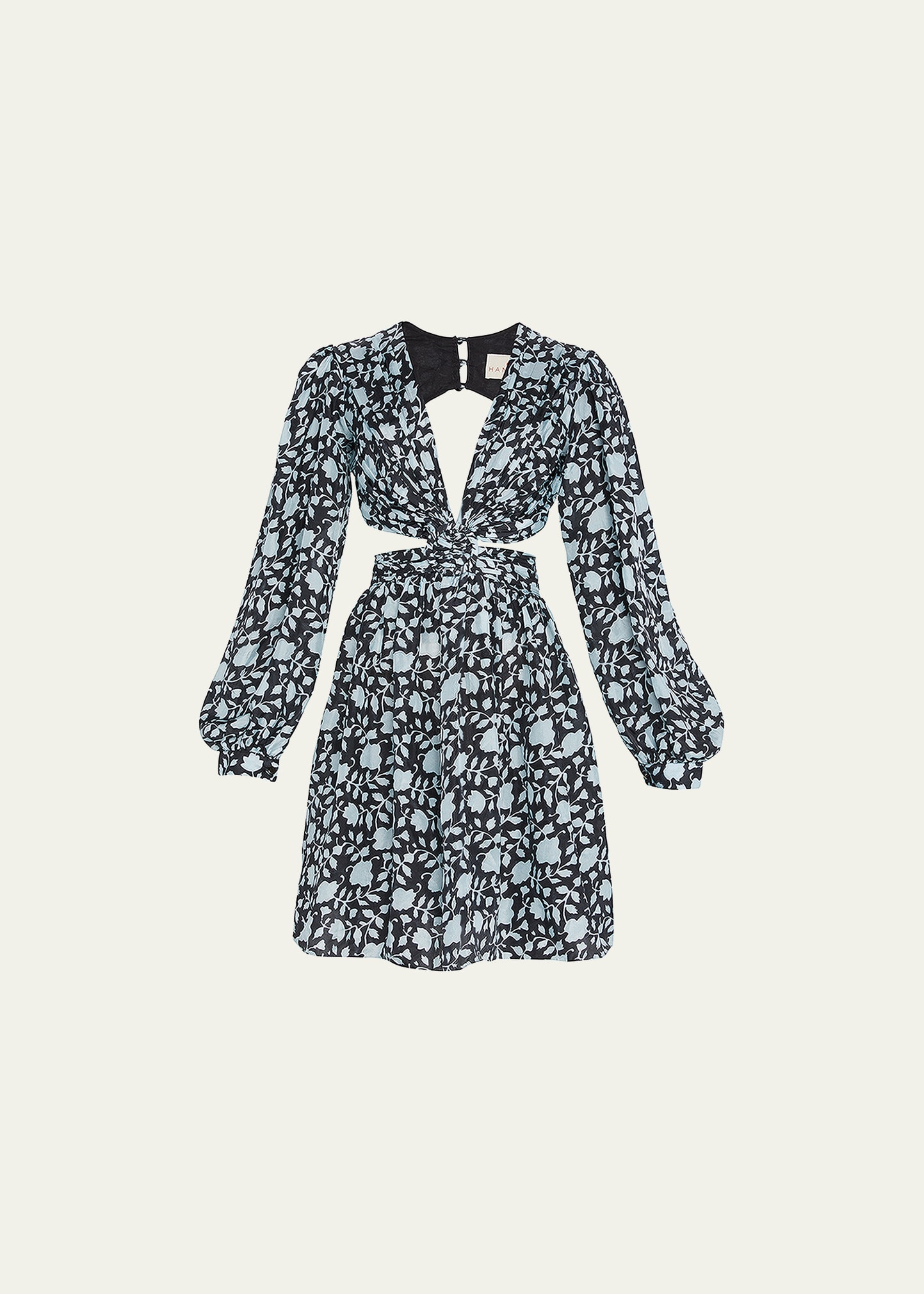 Hannah Artwear Mia Open-Back Printed Silk Mini Dress
