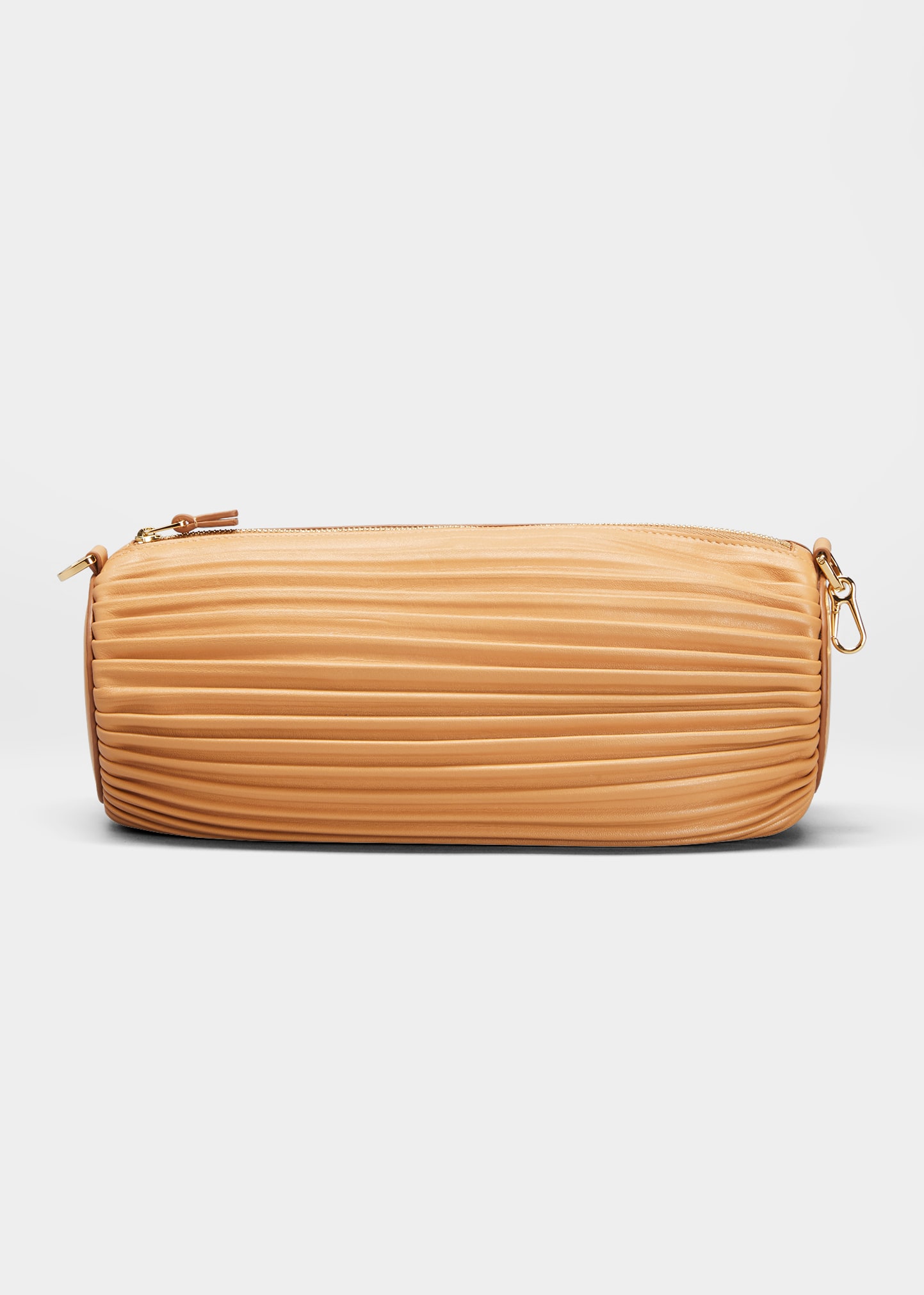 Loewe Bracelet Pleated Pouch Shoulder Bag In Warm Desert