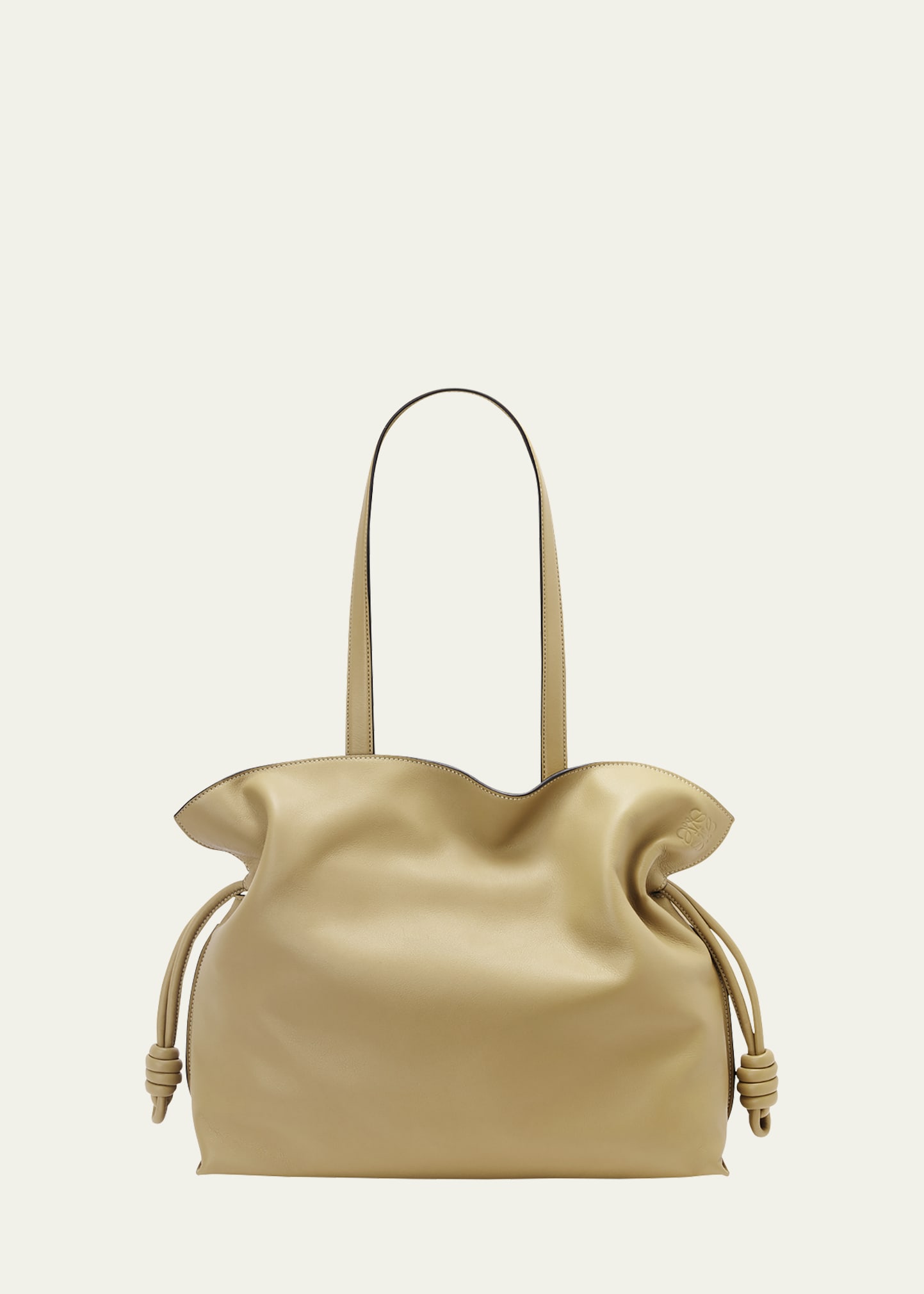 Loewe Flamenco Large Napa Tote Bag In Clay Green