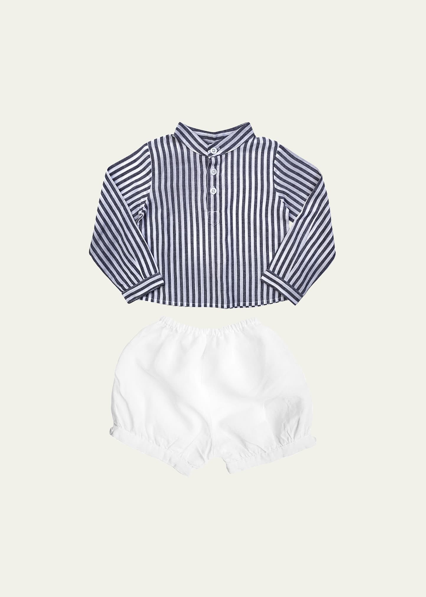 Louelle Boy's French Collar Shirt