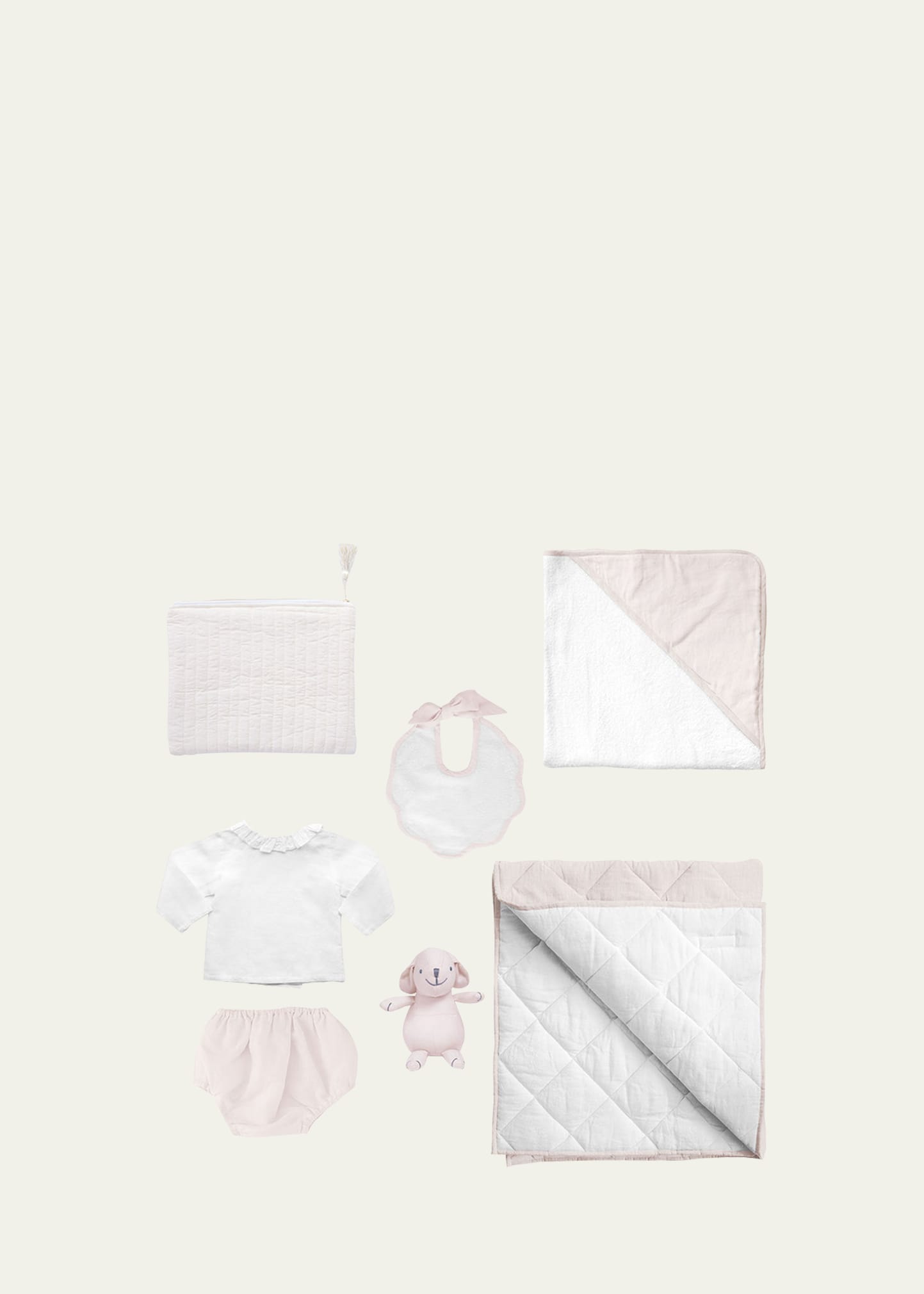 Louelle Luxe Baby Gift Set In Blossom Pink