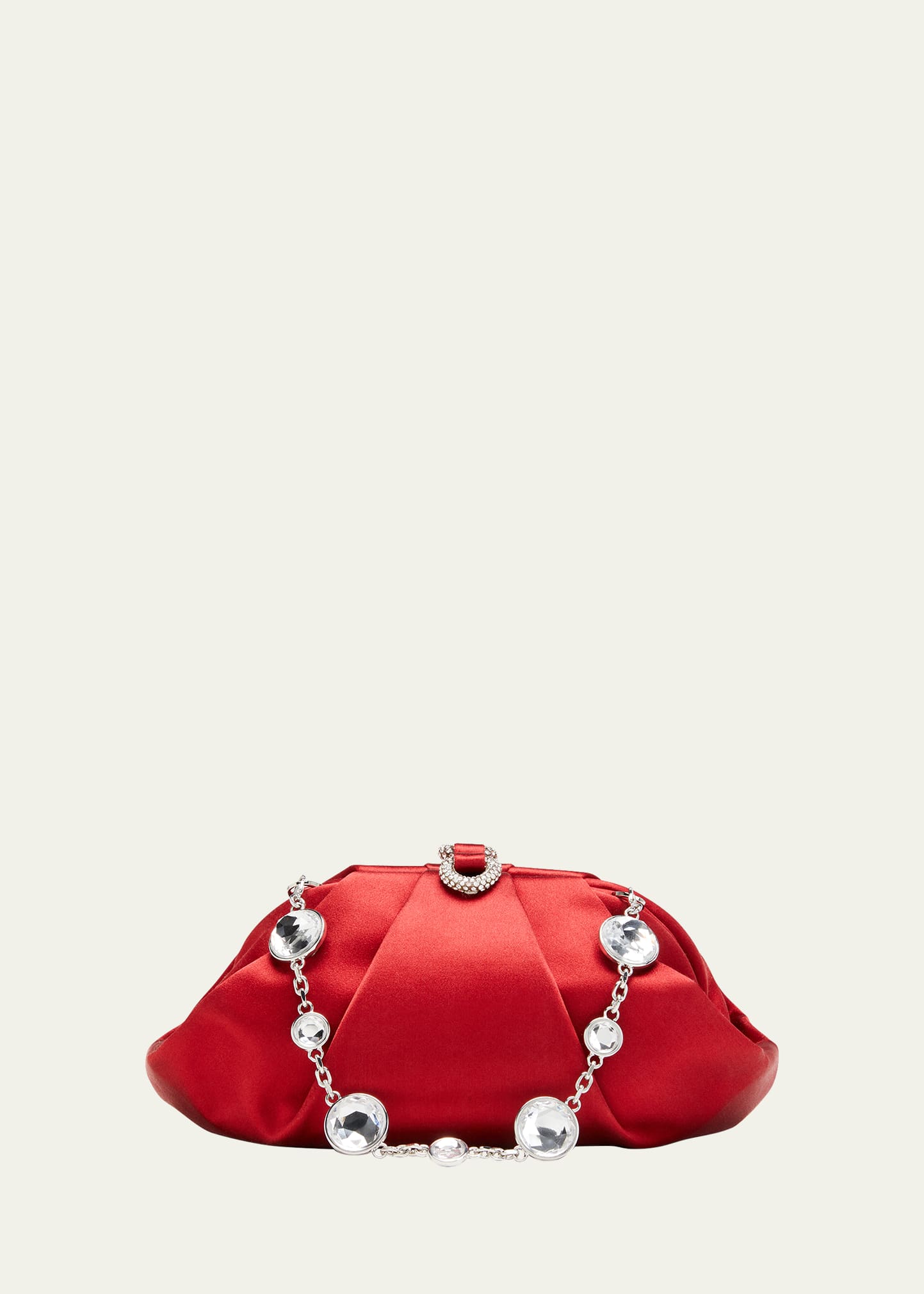 Judith Leiber Couture Gemma Crystal Satin Clutch Bag