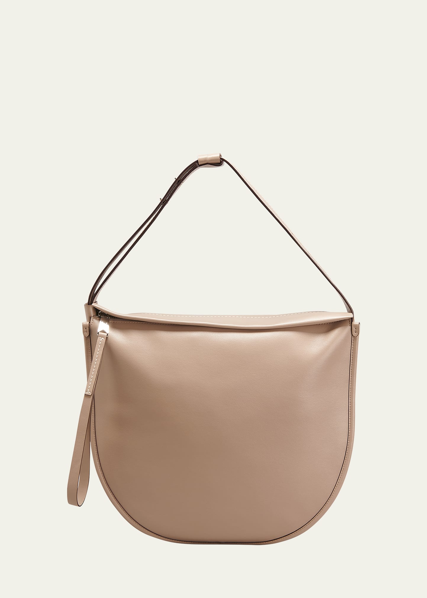 Proenza Schouler White Label Baxter Zip Leather Hobo Bag In Clay