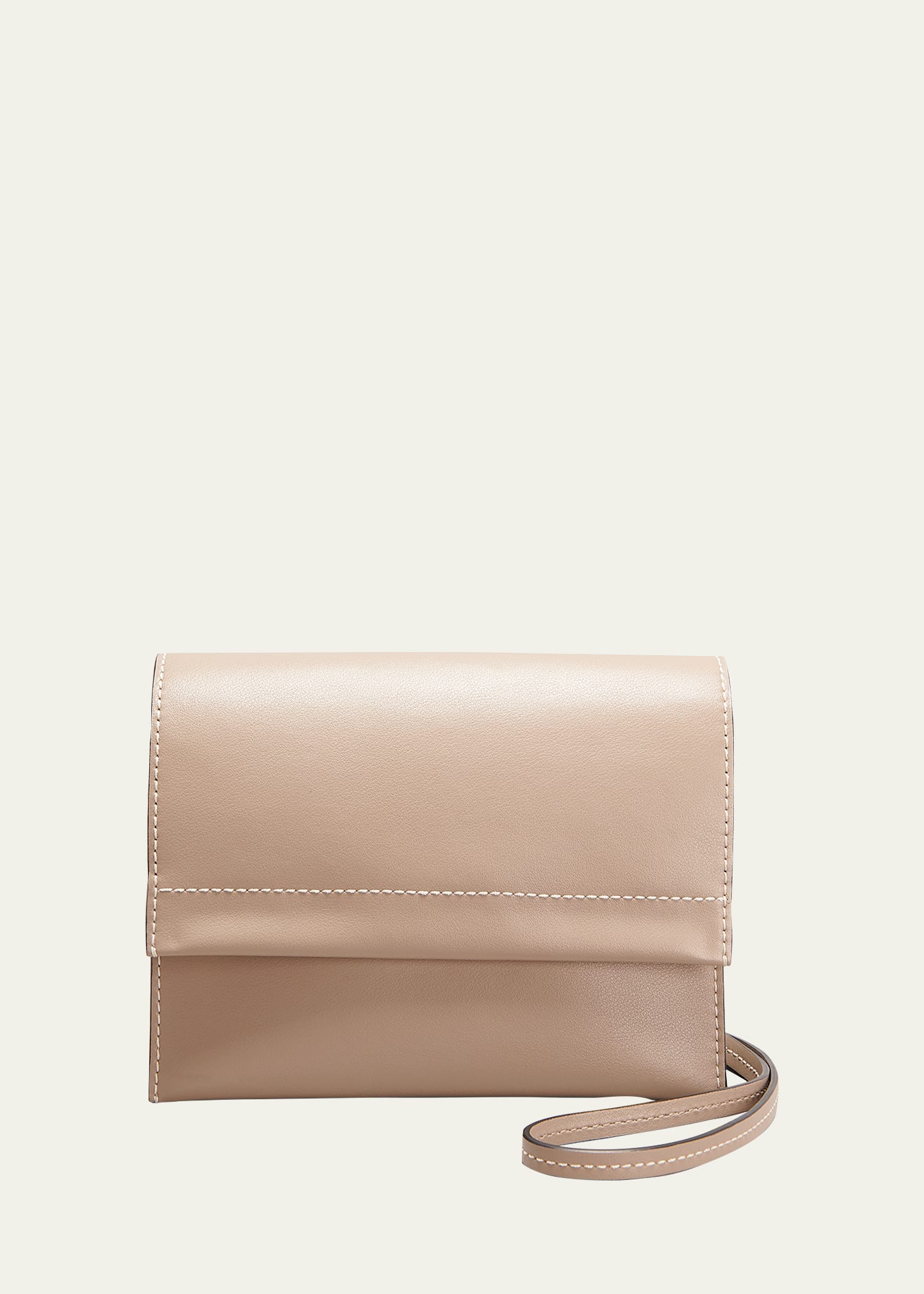 Shop Proenza Schouler White Label Accordion Flap Leather Crossbody Bag In Clay