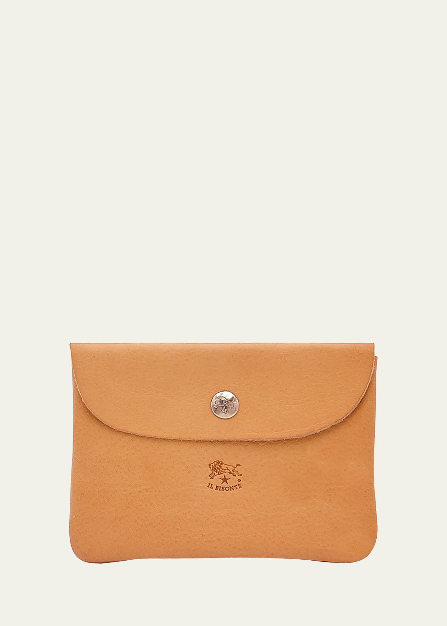 Shop Il Bisonte Mens Leather Envelope Card Case In Natural
