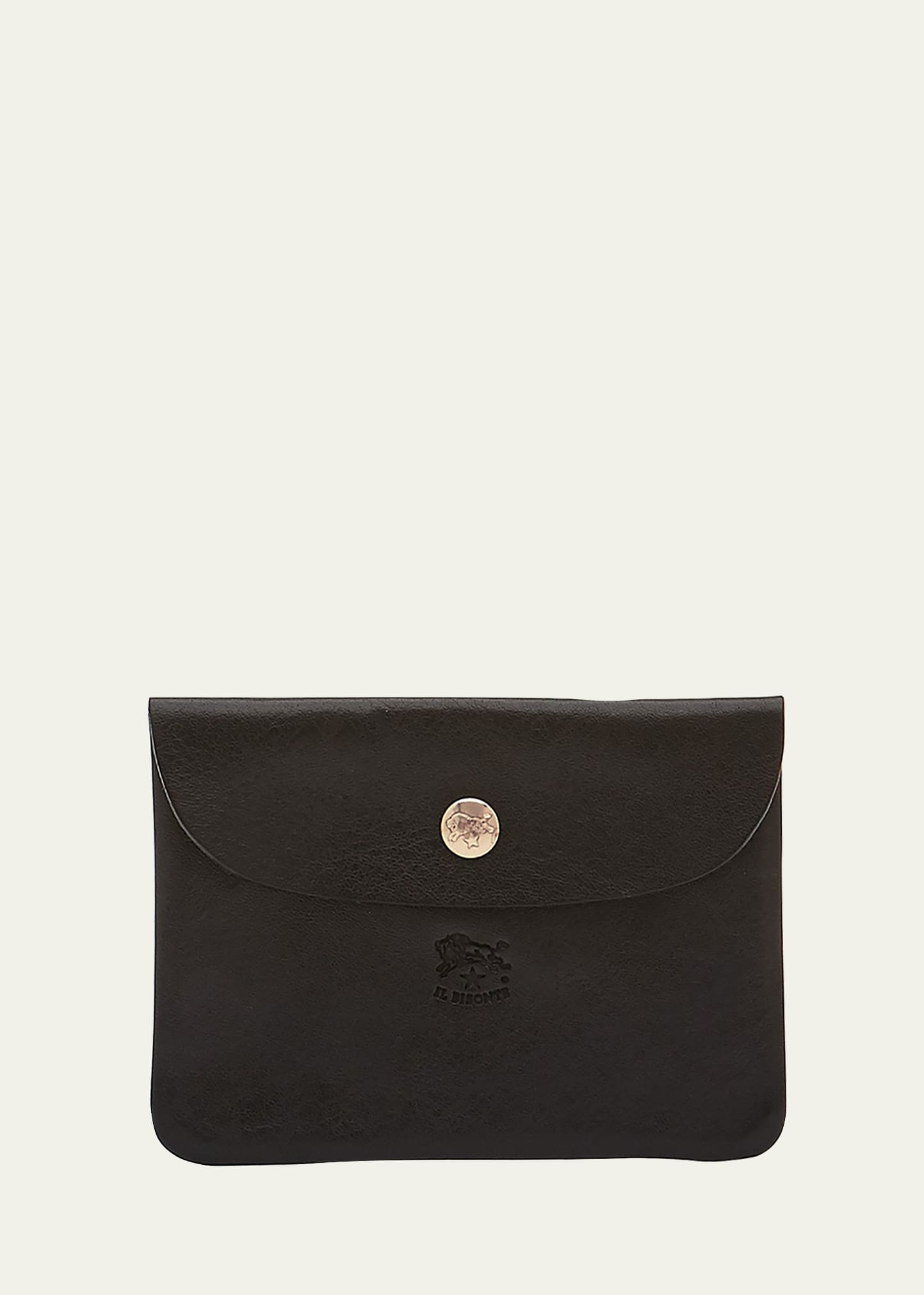 Shop Il Bisonte Mens Leather Envelope Card Case In Black