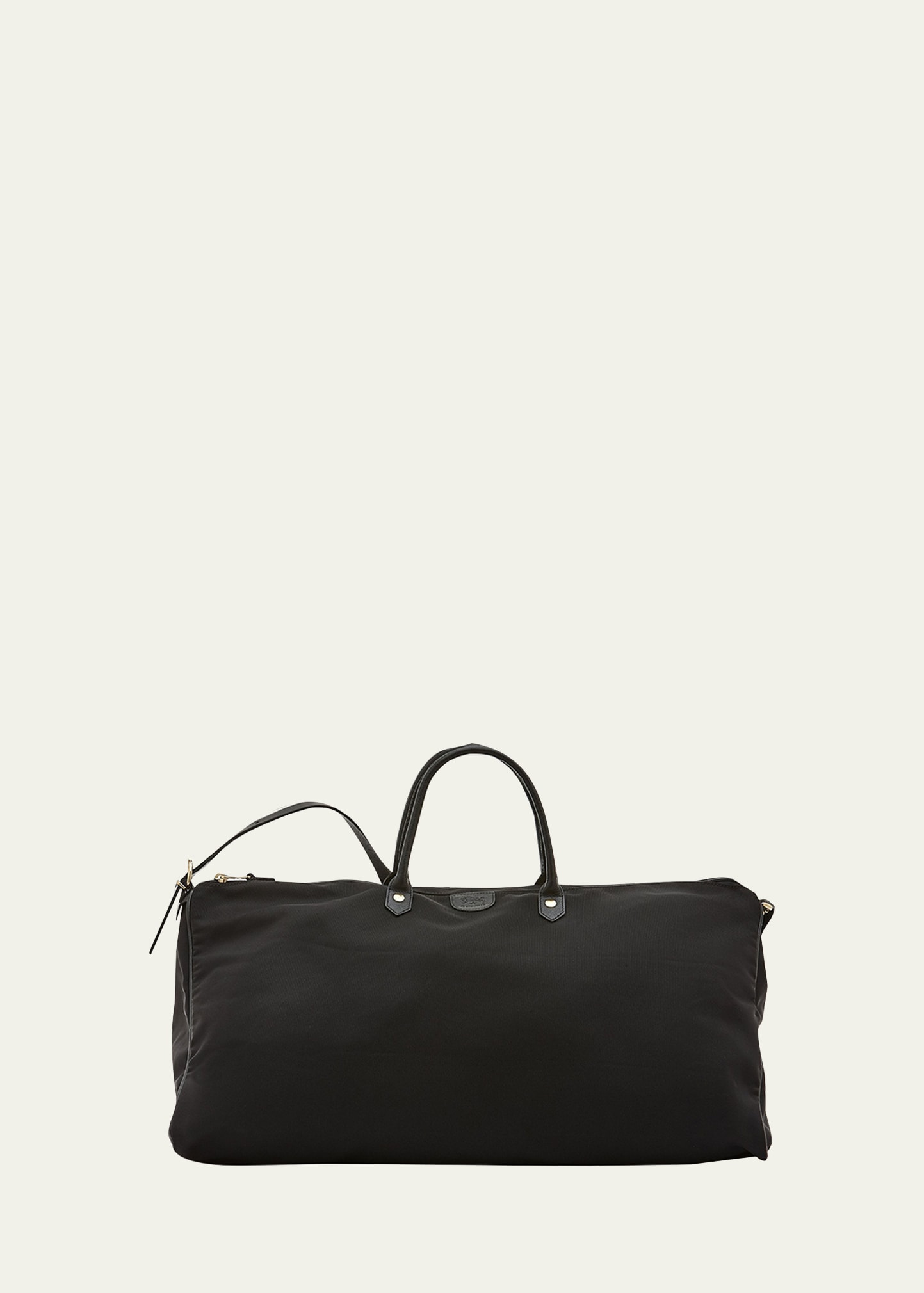 Shop Il Bisonte Men's Canvas-leather Travel Duffle Bag In Black