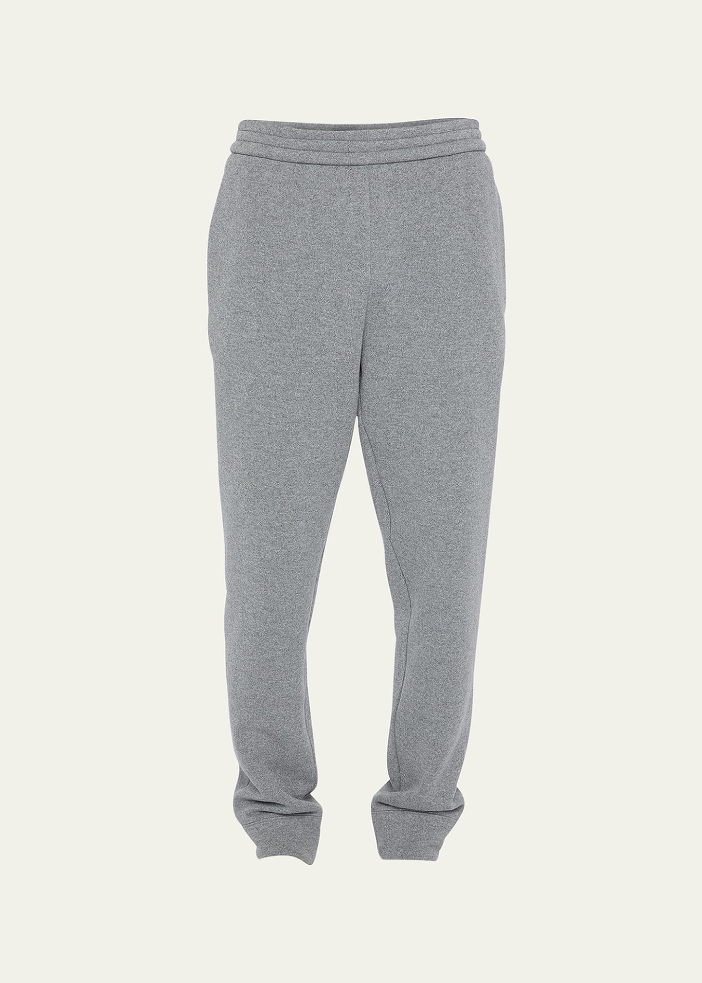 The Row Lusaka Tapered Virgin Wool Sweatpants In Grey