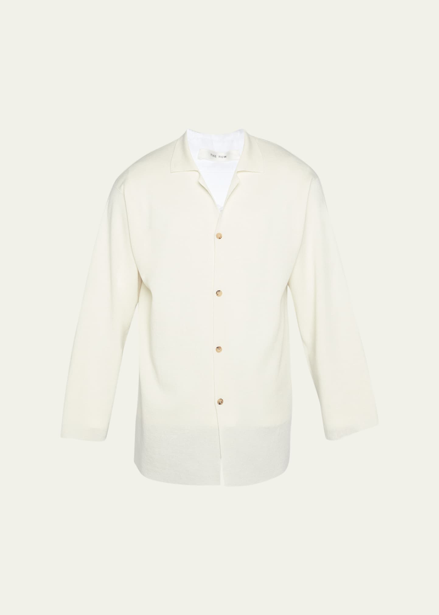 The Row Men's Alagir Cashmere Sport Shirt In White