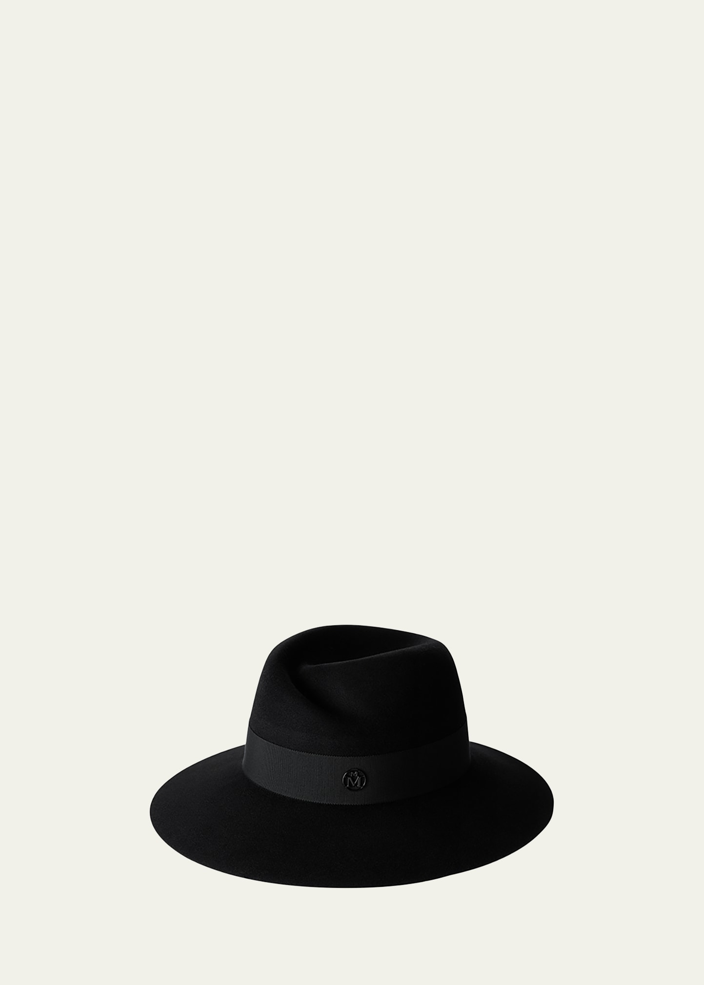Shop Maison Michel Virginie Water-resistant Wool Felt Fedora Hat In Black