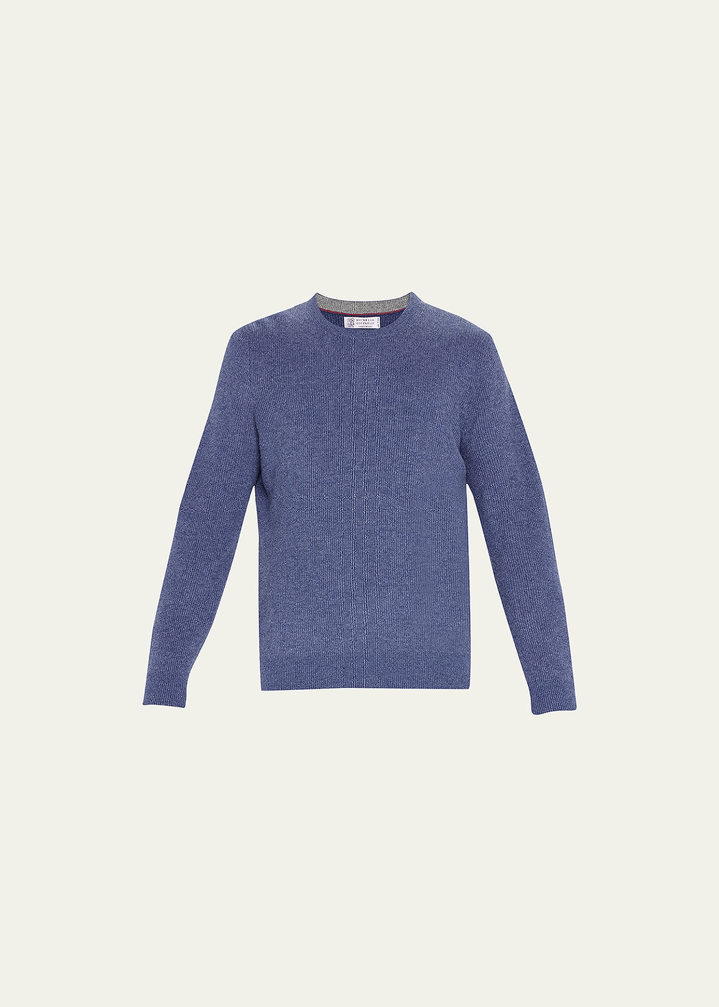 Brunello Cucinelli Men's Cashmere Ribbed Crewneck Sweater - Bergdorf Goodman