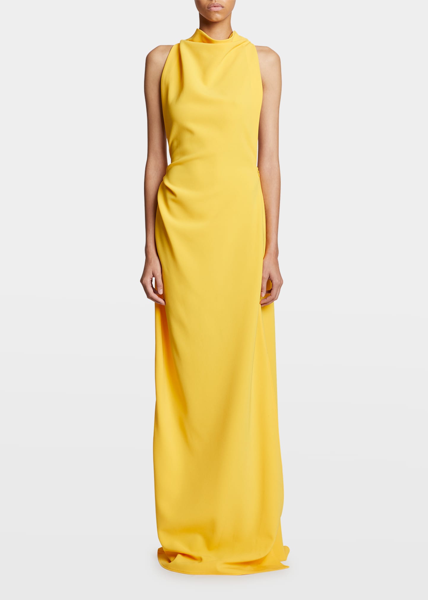 Proenza Schouler Twisted Backless Matte Crepe Gown