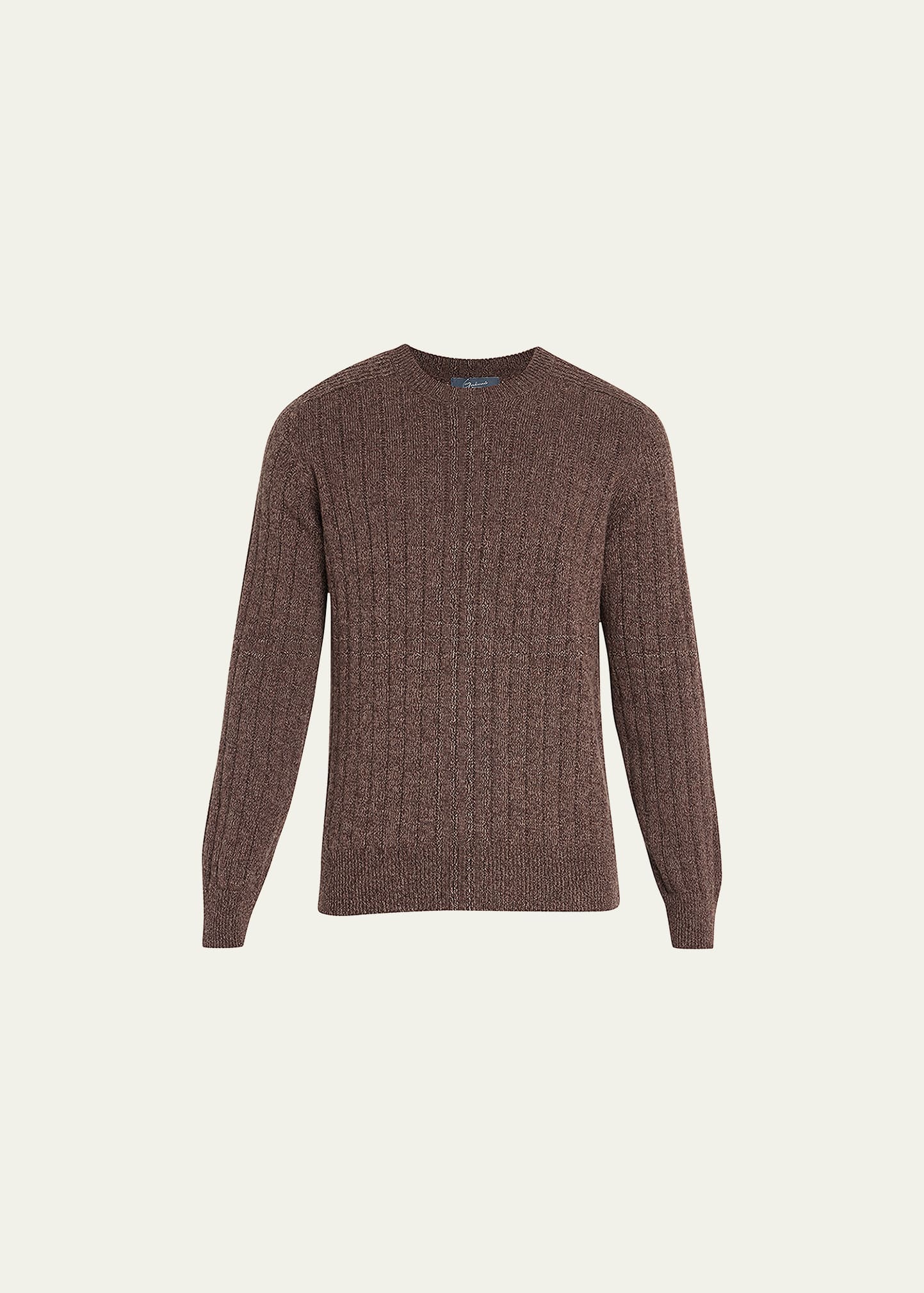 Bergdorf Goodman Men's 7GG Cashmere Rib Crewneck Sweater