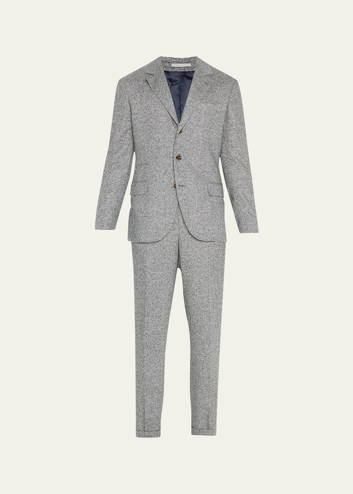 Brunello Cucinelli Men's Wool-cashmere Two-piece Suit In Light Grey