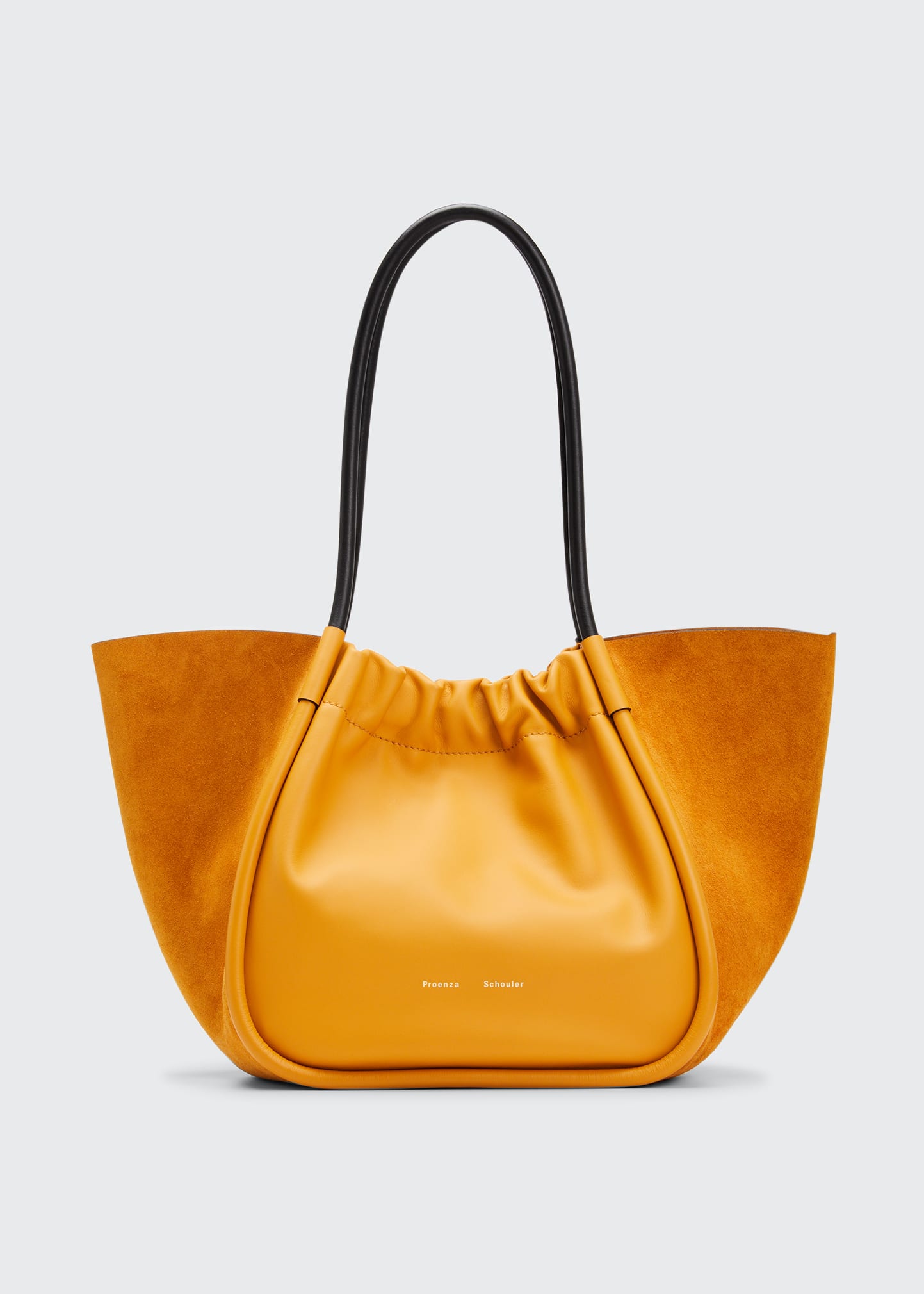Proenza Schouler Large Ruched Suede & Leather Tote Bag