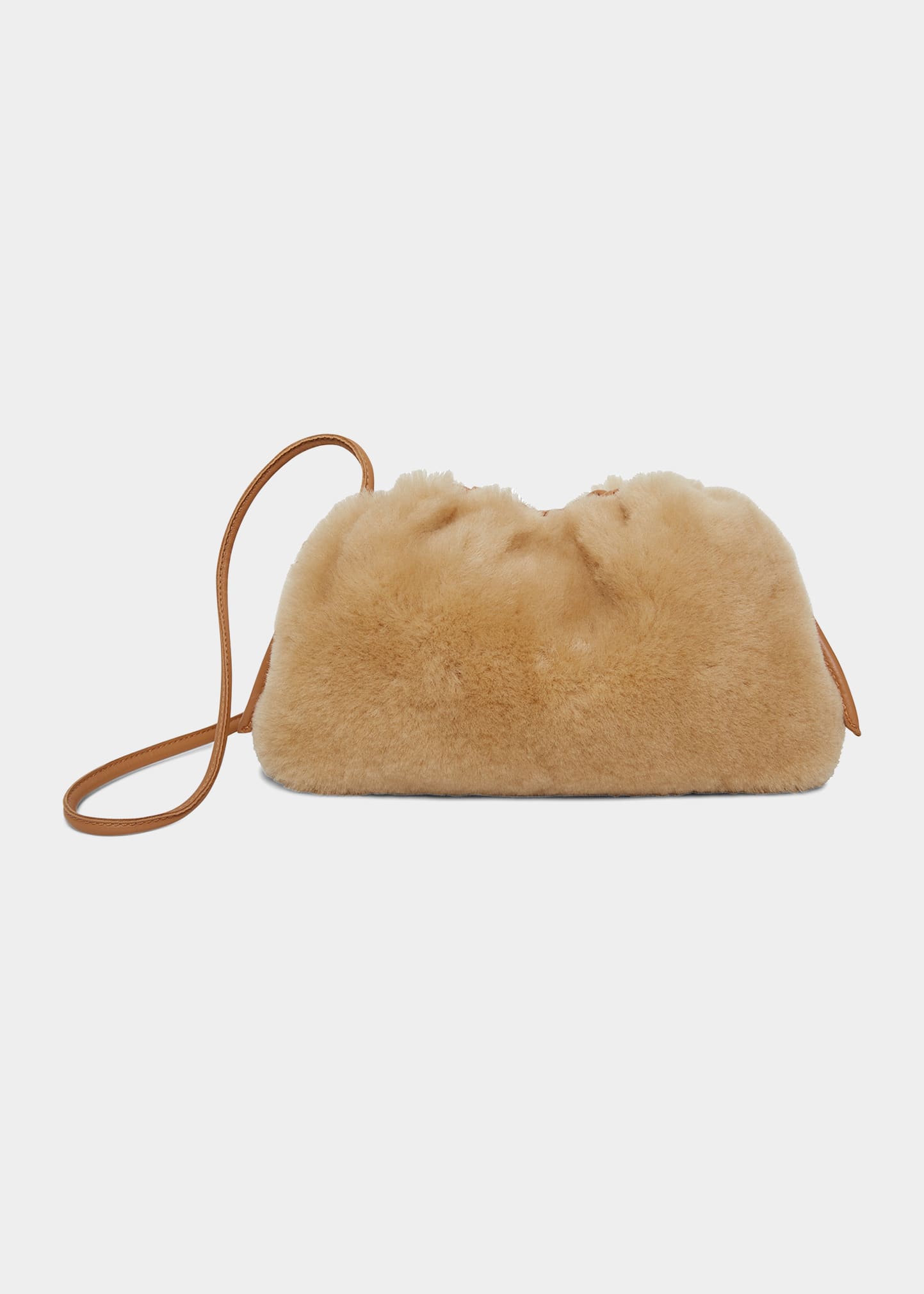 Mansur Gavriel Lilium Raffia And Leather Shoulder Bag in Natural